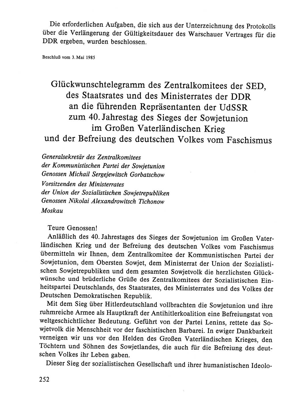 Dokumente der Sozialistischen Einheitspartei Deutschlands (SED) [Deutsche Demokratische Republik (DDR)] 1984-1985, Seite 175 (Dok. SED DDR 1984-1985, S. 175)