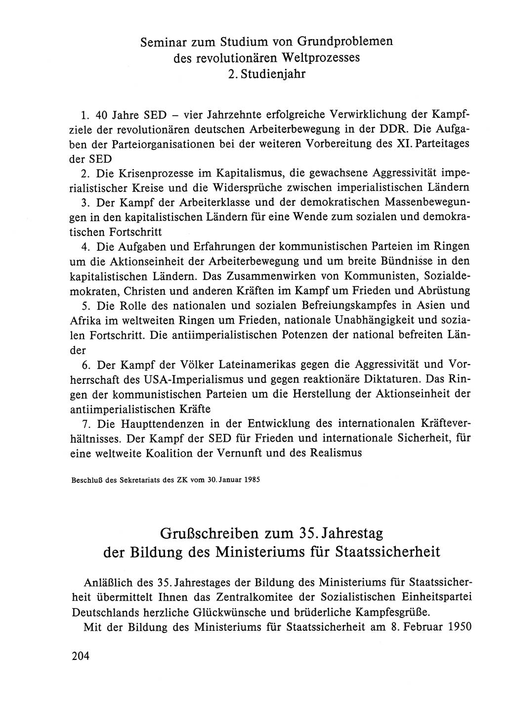 Dokumente der Sozialistischen Einheitspartei Deutschlands (SED) [Deutsche Demokratische Republik (DDR)] 1984-1985, Seite 223 (Dok. SED DDR 1984-1985, S. 223)