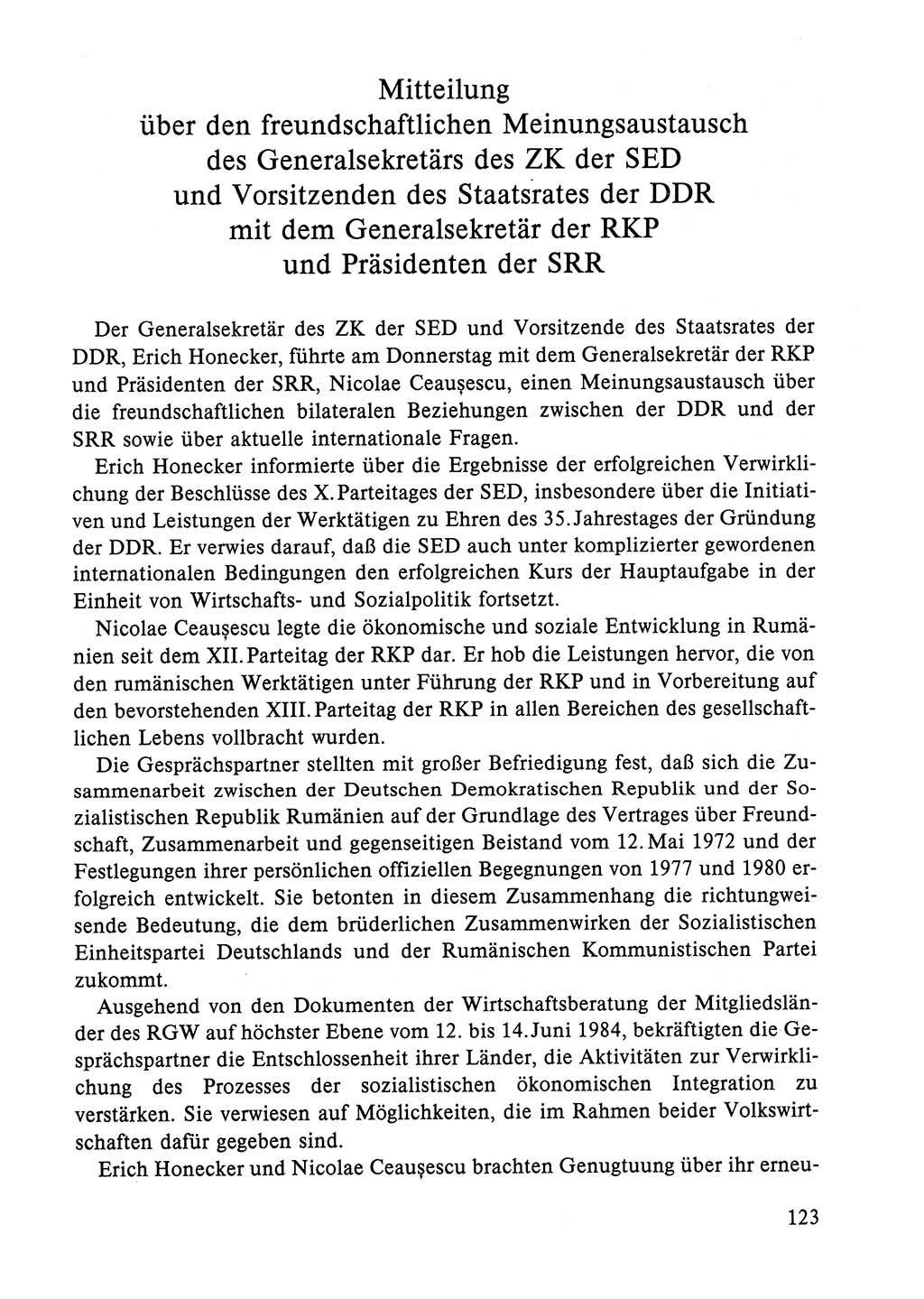 Dokumente der Sozialistischen Einheitspartei Deutschlands (SED) [Deutsche Demokratische Republik (DDR)] 1984-1985, Seite 304 (Dok. SED DDR 1984-1985, S. 304)