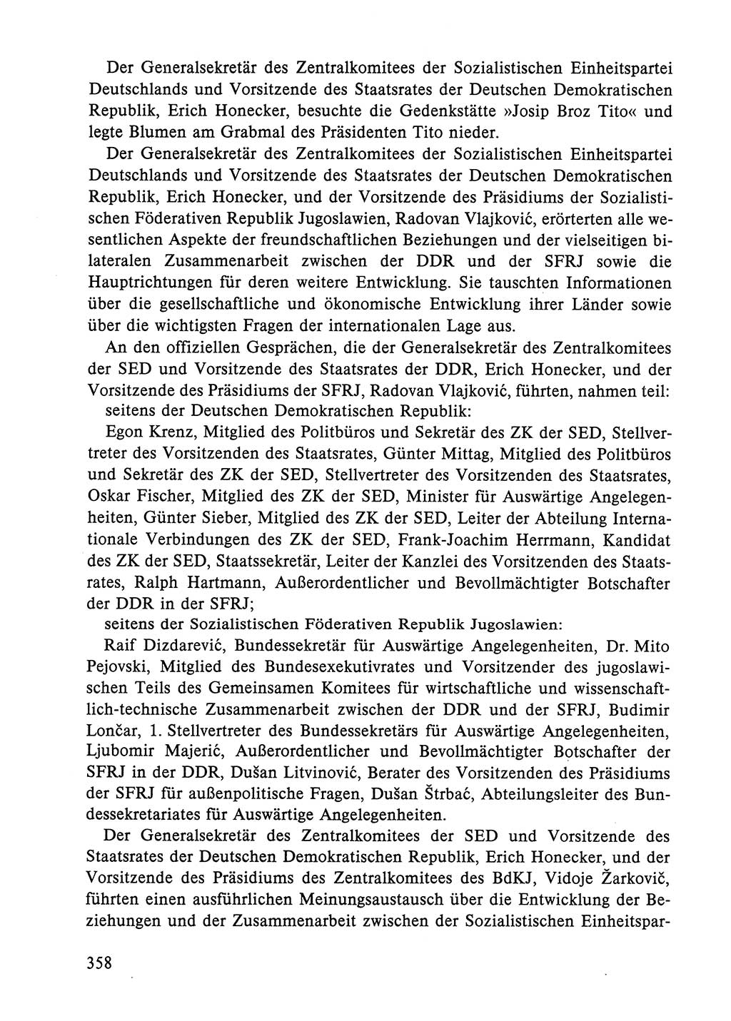 Dokumente der Sozialistischen Einheitspartei Deutschlands (SED) [Deutsche Demokratische Republik (DDR)] 1984-1985, Seite 358 (Dok. SED DDR 1984-1985, S. 358)