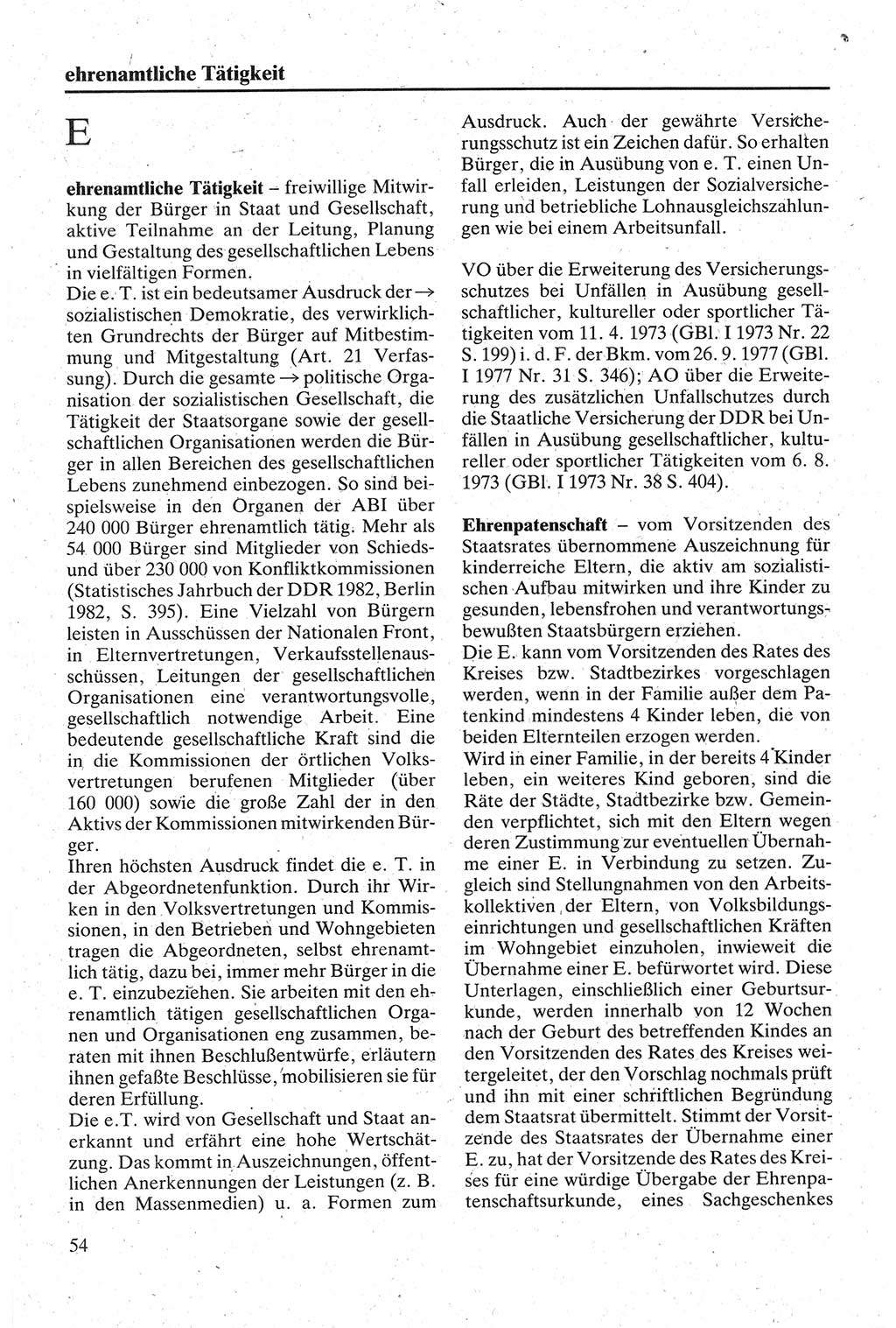 Handbuch für den Abgeordneten [Deutsche Demokratische Republik (DDR)] 1984, Seite 54 (Hb. Abg. DDR 1984, S. 54)