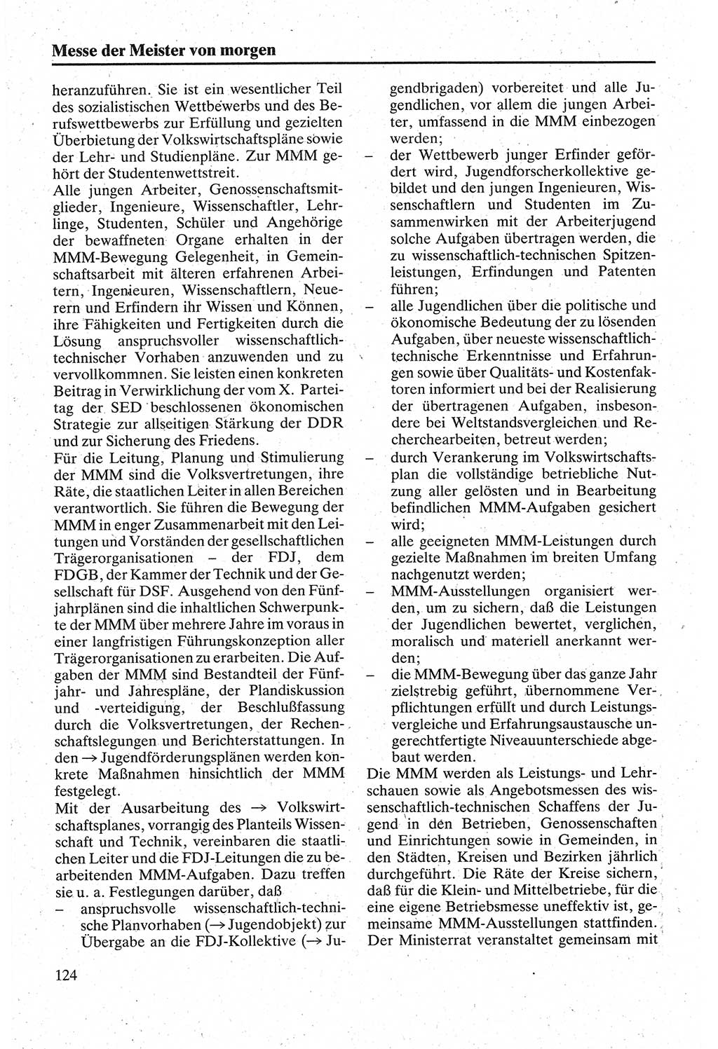 Handbuch für den Abgeordneten [Deutsche Demokratische Republik (DDR)] 1984, Seite 124 (Hb. Abg. DDR 1984, S. 124)