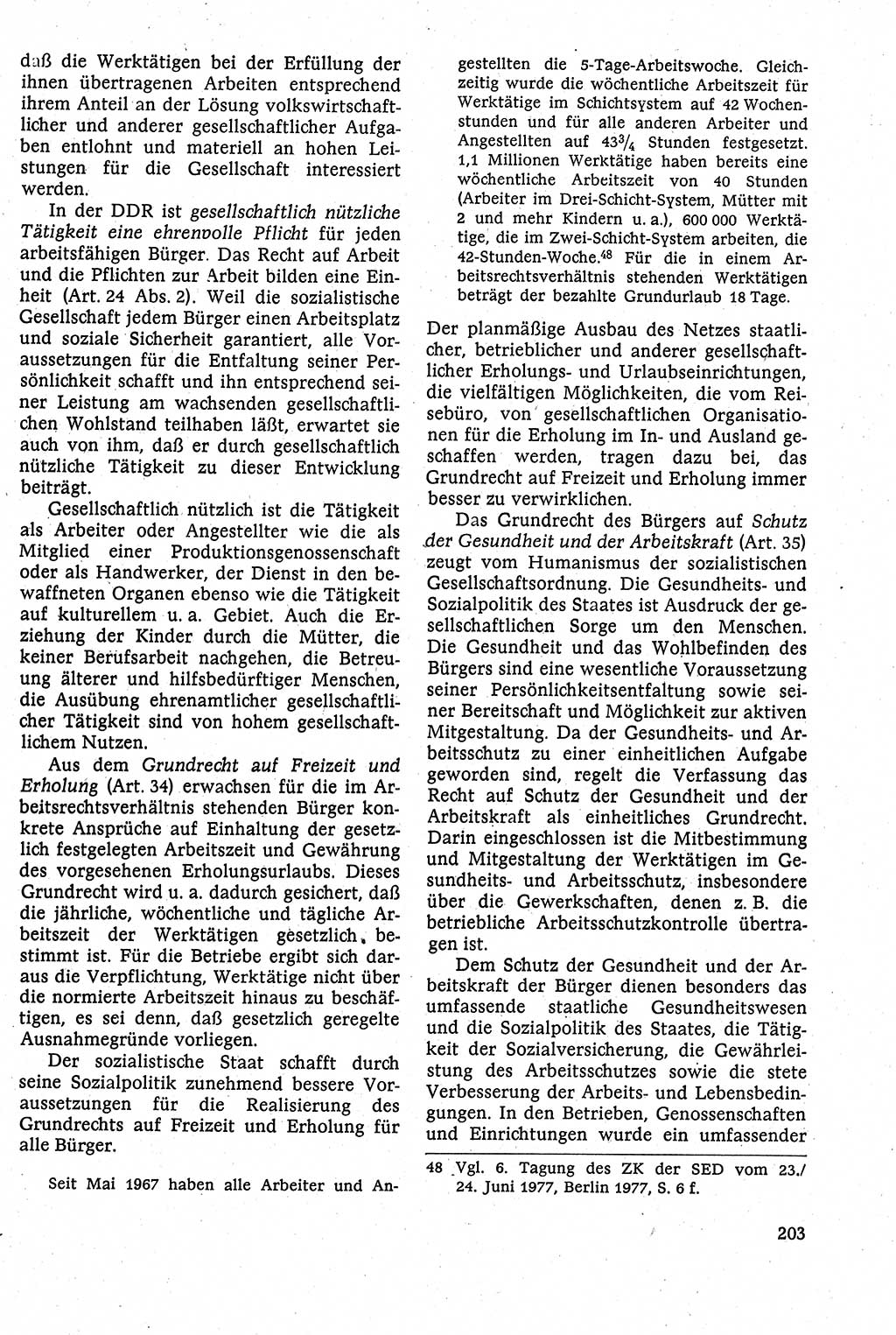 Staatsrecht der DDR [Deutsche Demokratische Republik (DDR)], Lehrbuch 1984, Seite 203 (St.-R. DDR Lb. 1984, S. 203)