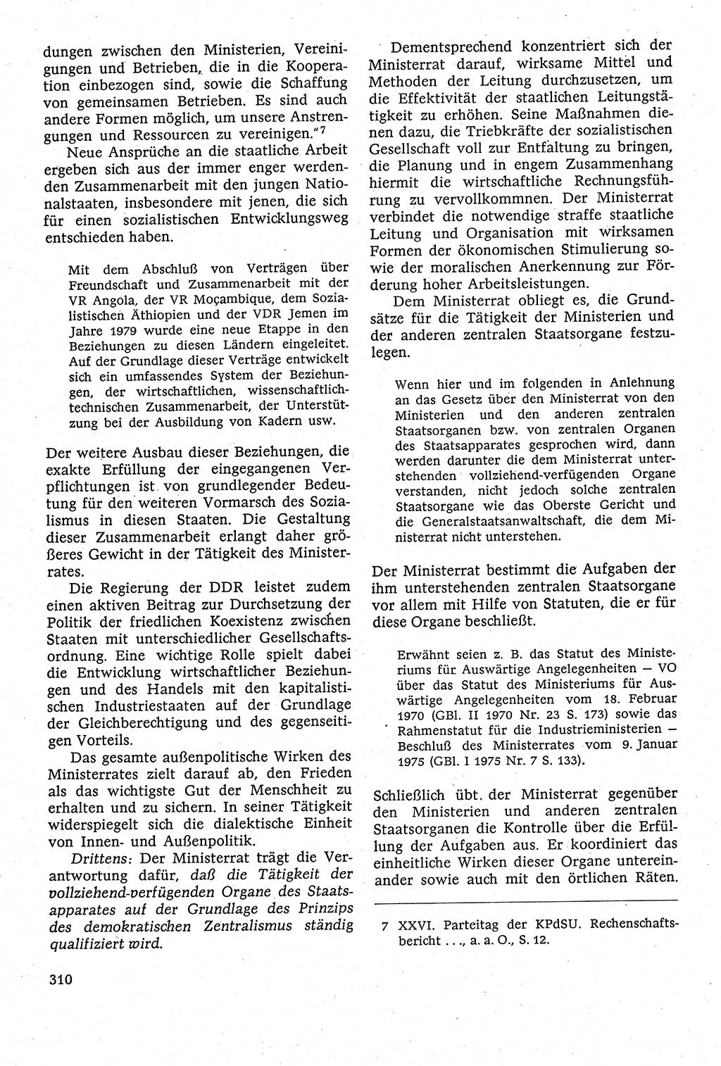 Staatsrecht der DDR [Deutsche Demokratische Republik (DDR)], Lehrbuch 1984, Seite 310 (St.-R. DDR Lb. 1984, S. 310)