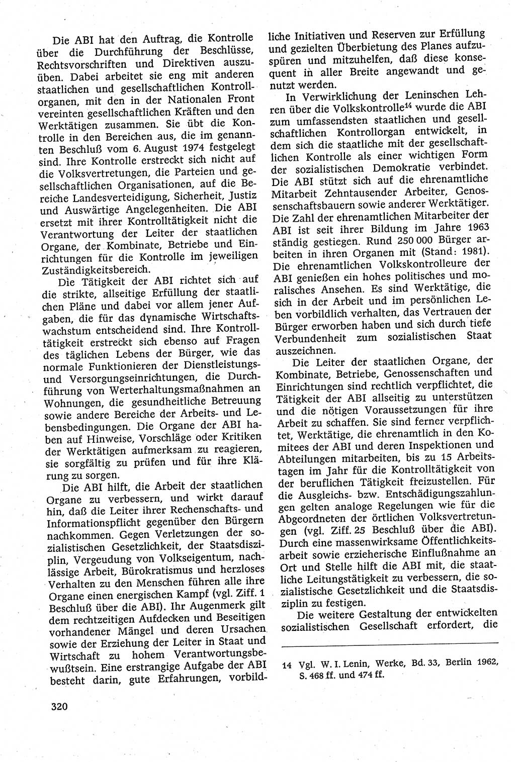 Staatsrecht der DDR [Deutsche Demokratische Republik (DDR)], Lehrbuch 1984, Seite 320 (St.-R. DDR Lb. 1984, S. 320)