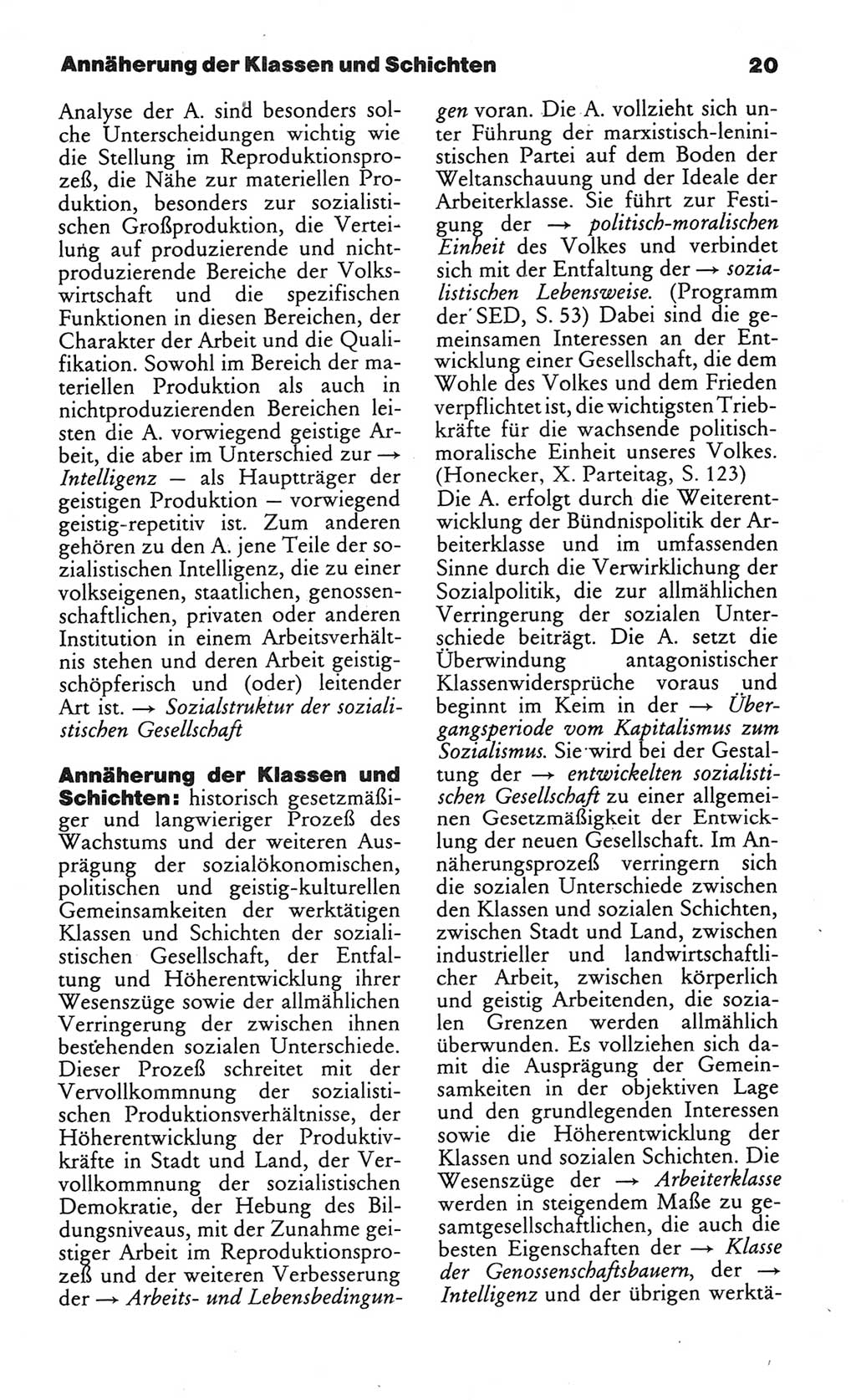 Wörterbuch des wissenschaftlichen Kommunismus [Deutsche Demokratische Republik (DDR)] 1984, Seite 20 (Wb. wiss. Komm. DDR 1984, S. 20)