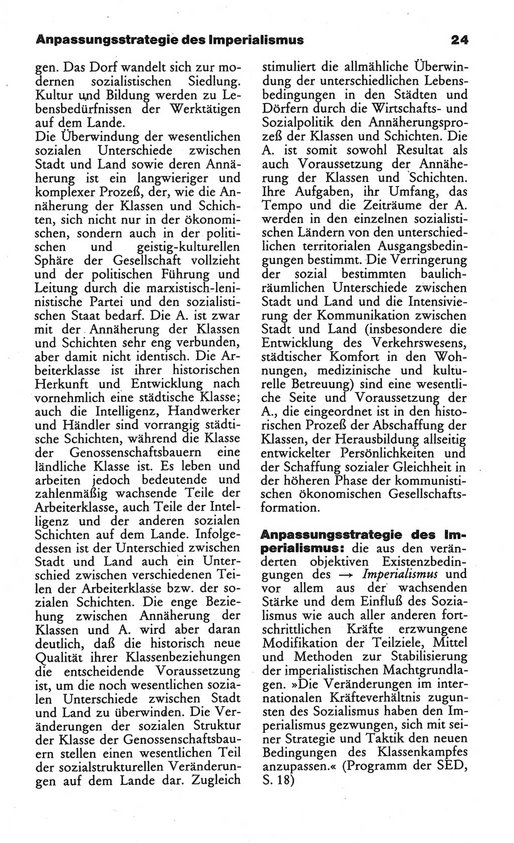 Wörterbuch des wissenschaftlichen Kommunismus [Deutsche Demokratische Republik (DDR)] 1984, Seite 24 (Wb. wiss. Komm. DDR 1984, S. 24)