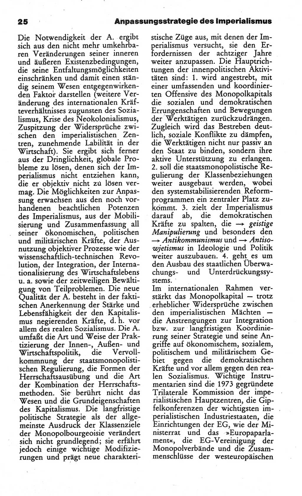 Wörterbuch des wissenschaftlichen Kommunismus [Deutsche Demokratische Republik (DDR)] 1984, Seite 25 (Wb. wiss. Komm. DDR 1984, S. 25)