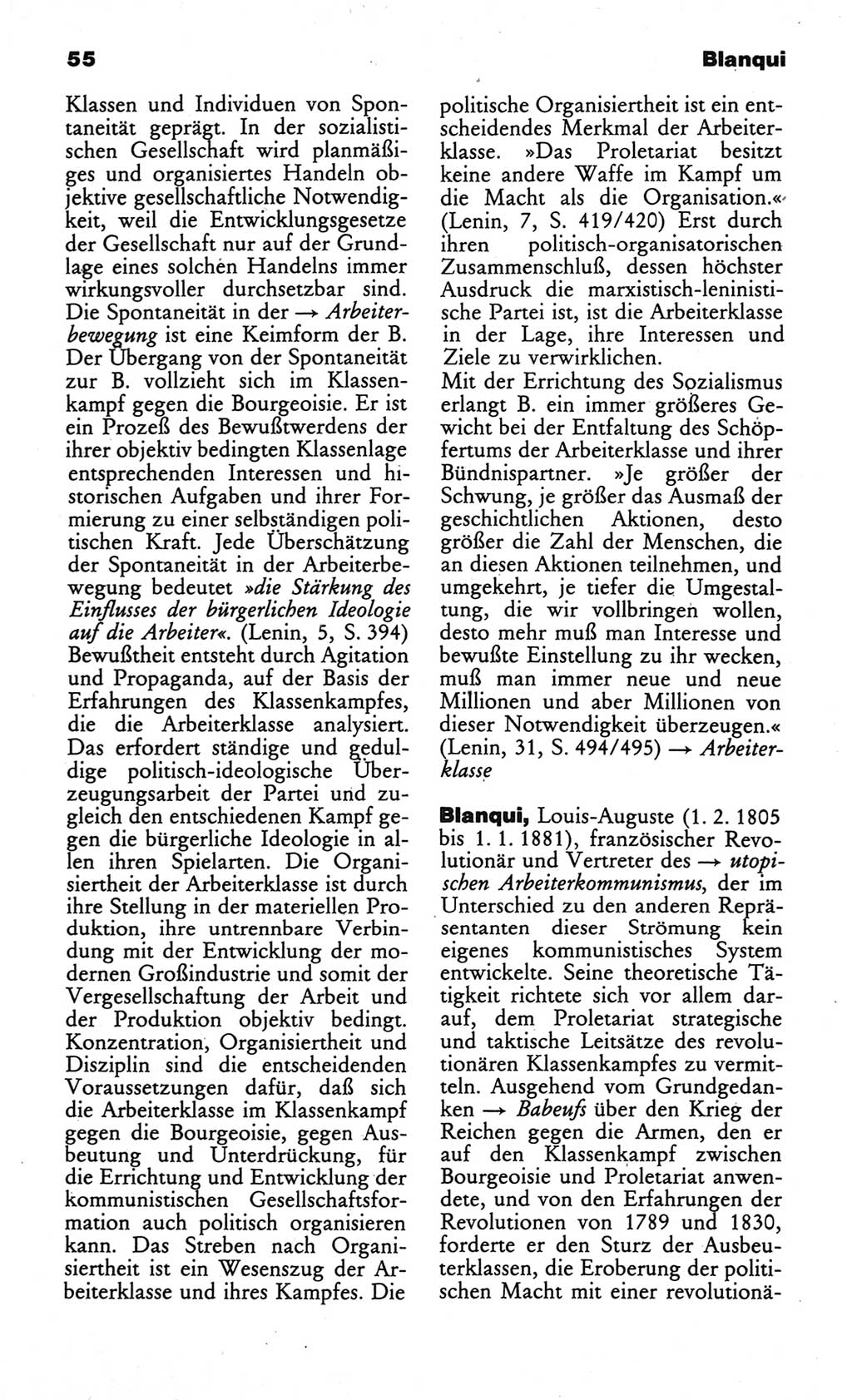 Wörterbuch des wissenschaftlichen Kommunismus [Deutsche Demokratische Republik (DDR)] 1984, Seite 55 (Wb. wiss. Komm. DDR 1984, S. 55)