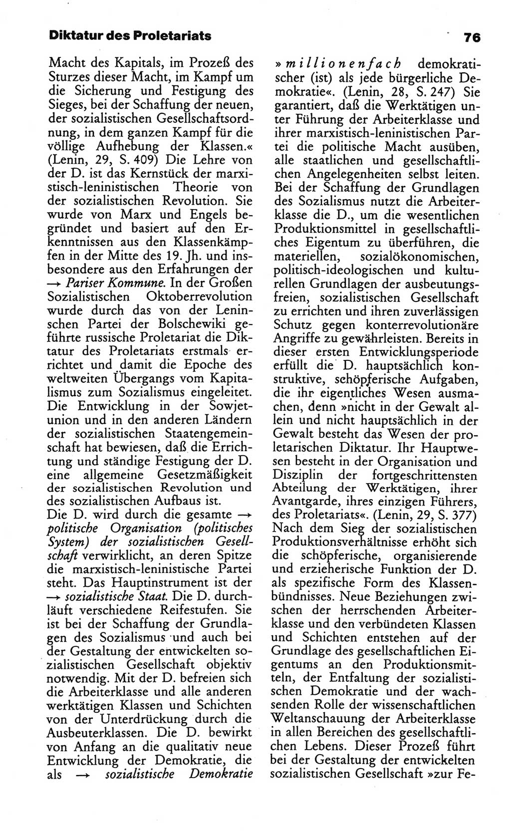 Wörterbuch des wissenschaftlichen Kommunismus [Deutsche Demokratische Republik (DDR)] 1984, Seite 76 (Wb. wiss. Komm. DDR 1984, S. 76)