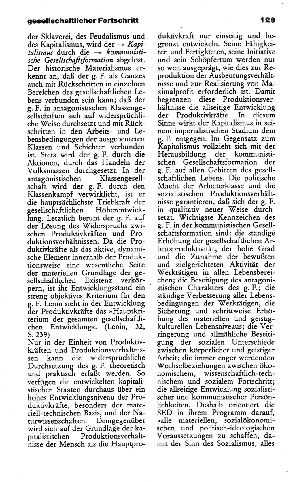 Wörterbuch des wissenschaftlichen Kommunismus [Deutsche Demokratische Republik (DDR)] 1984, Seite 128 (Wb. wiss. Komm. DDR 1984, S. 128)