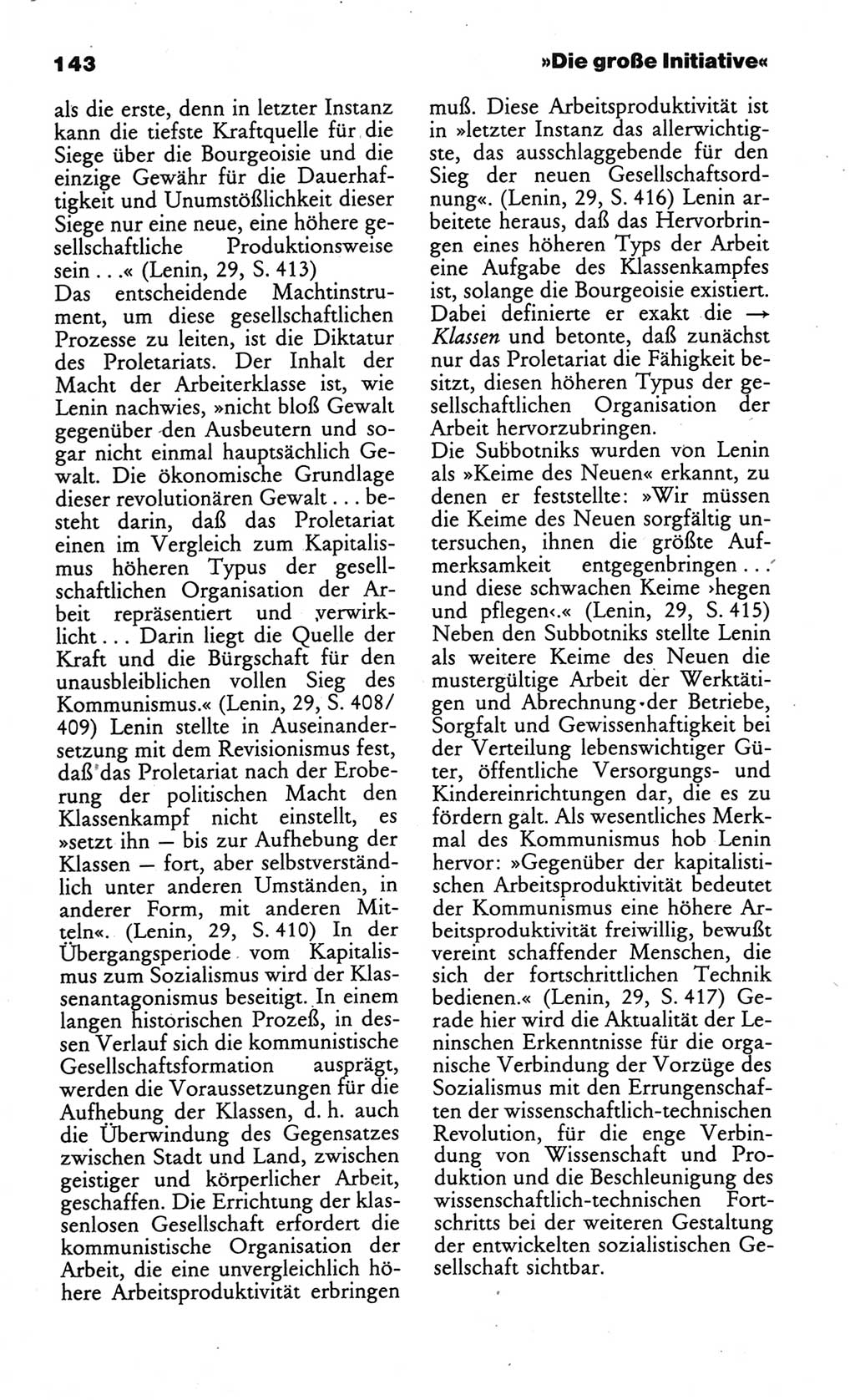 Wörterbuch des wissenschaftlichen Kommunismus [Deutsche Demokratische Republik (DDR)] 1984, Seite 143 (Wb. wiss. Komm. DDR 1984, S. 143)