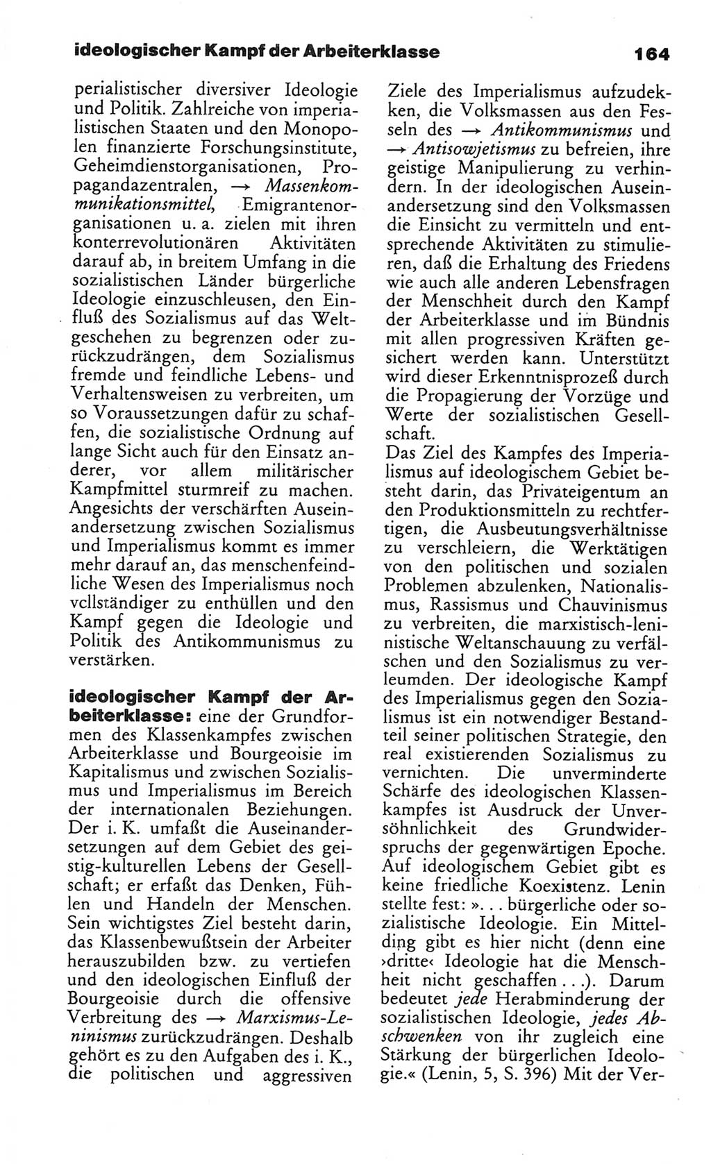Wörterbuch des wissenschaftlichen Kommunismus [Deutsche Demokratische Republik (DDR)] 1984, Seite 164 (Wb. wiss. Komm. DDR 1984, S. 164)