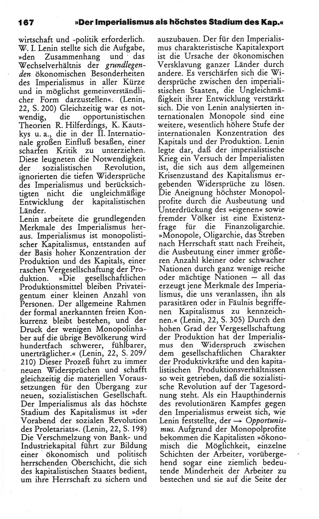 Wörterbuch des wissenschaftlichen Kommunismus [Deutsche Demokratische Republik (DDR)] 1984, Seite 167 (Wb. wiss. Komm. DDR 1984, S. 167)