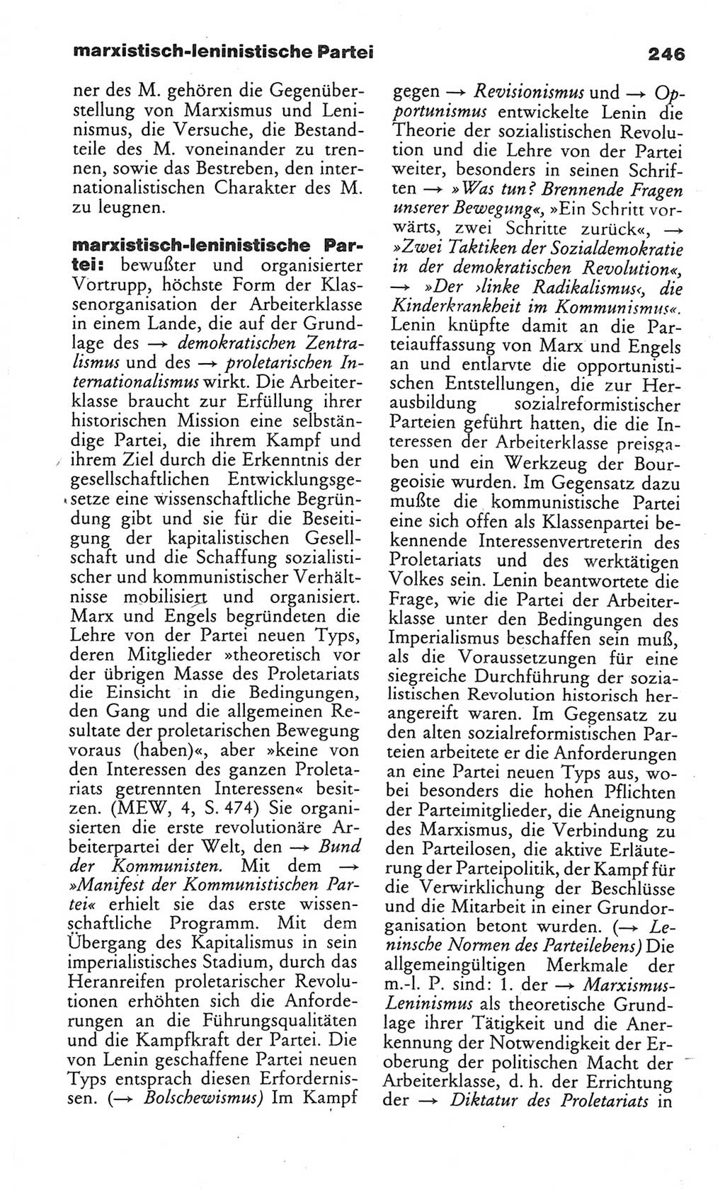 Wörterbuch des wissenschaftlichen Kommunismus [Deutsche Demokratische Republik (DDR)] 1984, Seite 246 (Wb. wiss. Komm. DDR 1984, S. 246)