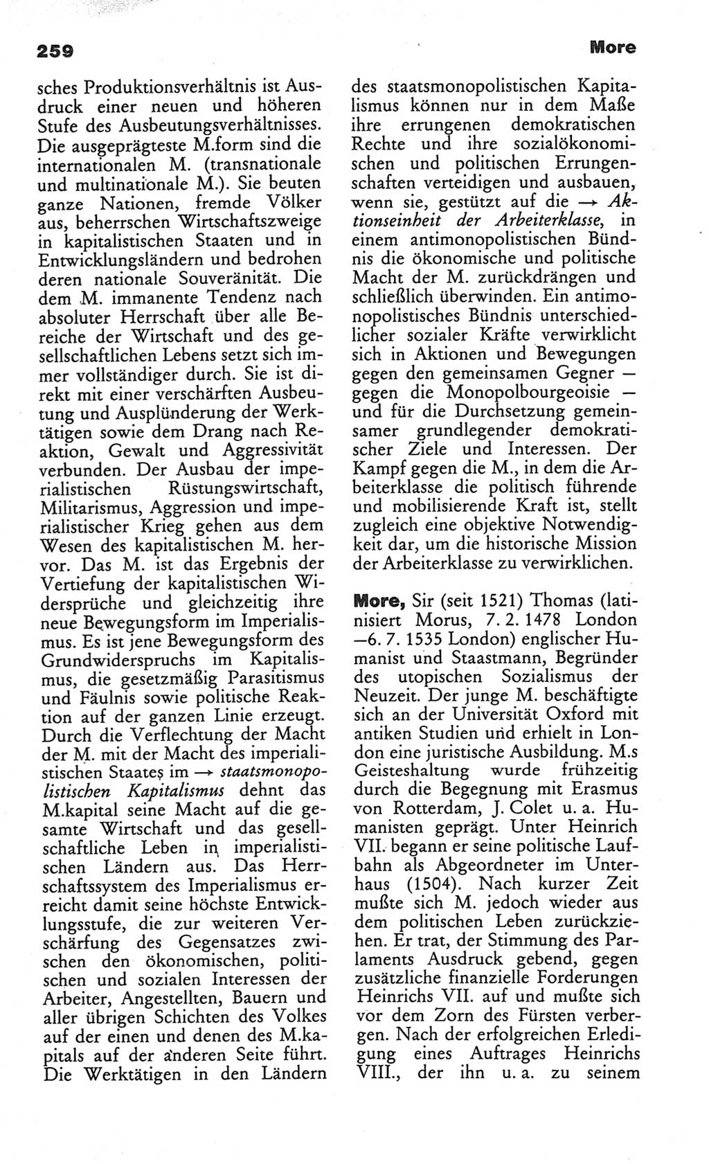 Wörterbuch des wissenschaftlichen Kommunismus [Deutsche Demokratische Republik (DDR)] 1984, Seite 259 (Wb. wiss. Komm. DDR 1984, S. 259)