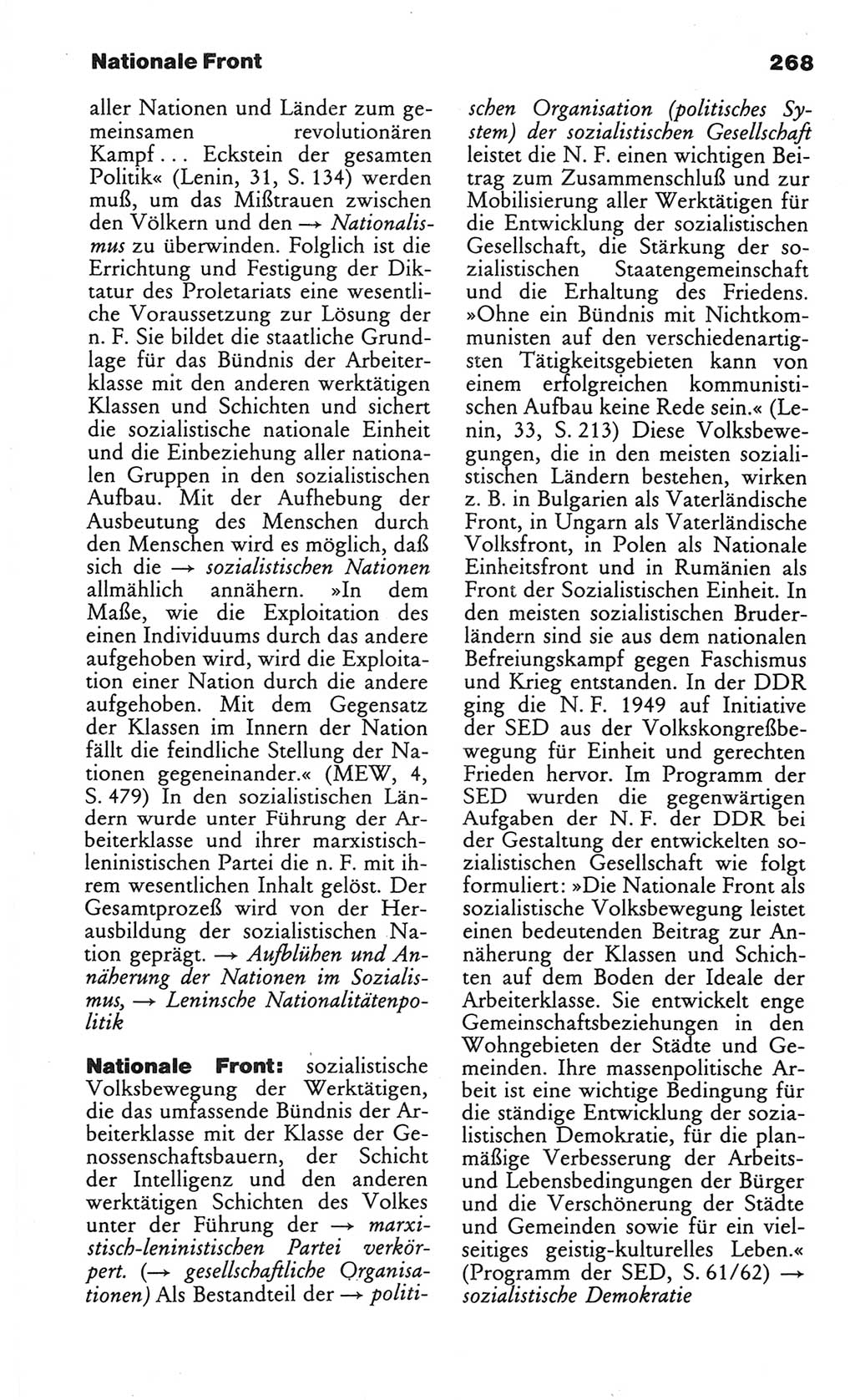 Wörterbuch des wissenschaftlichen Kommunismus [Deutsche Demokratische Republik (DDR)] 1984, Seite 268 (Wb. wiss. Komm. DDR 1984, S. 268)