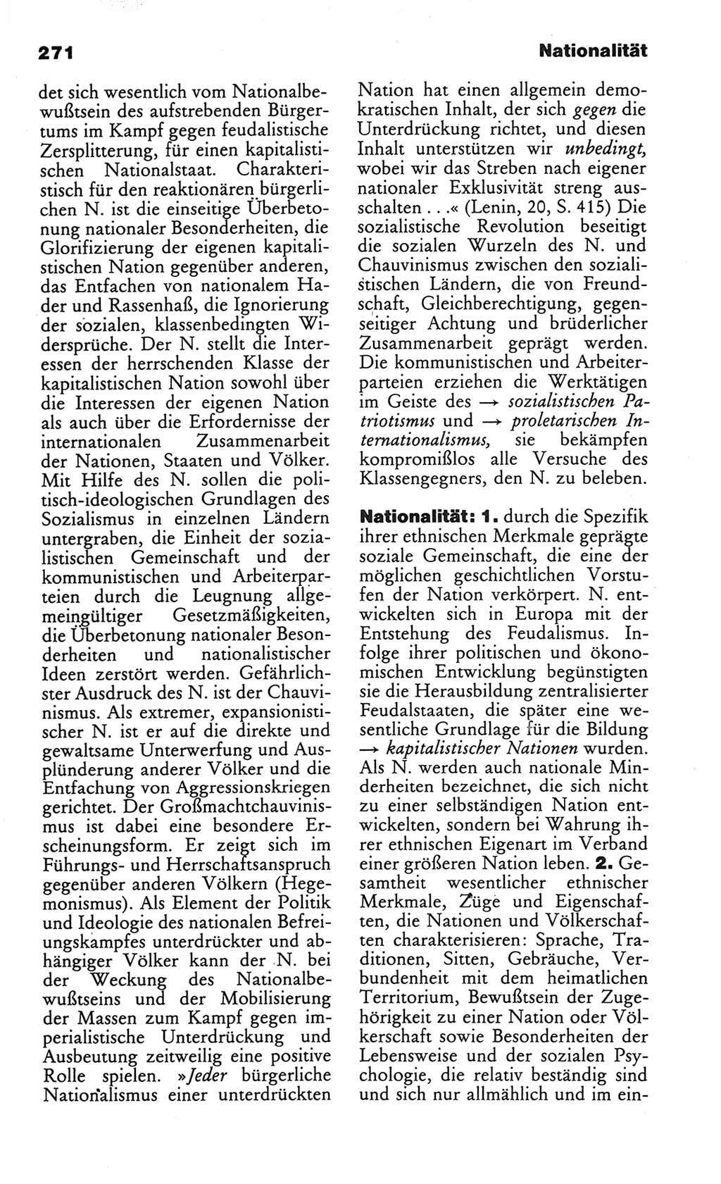 Wörterbuch des wissenschaftlichen Kommunismus [Deutsche Demokratische Republik (DDR)] 1984, Seite 271 (Wb. wiss. Komm. DDR 1984, S. 271)