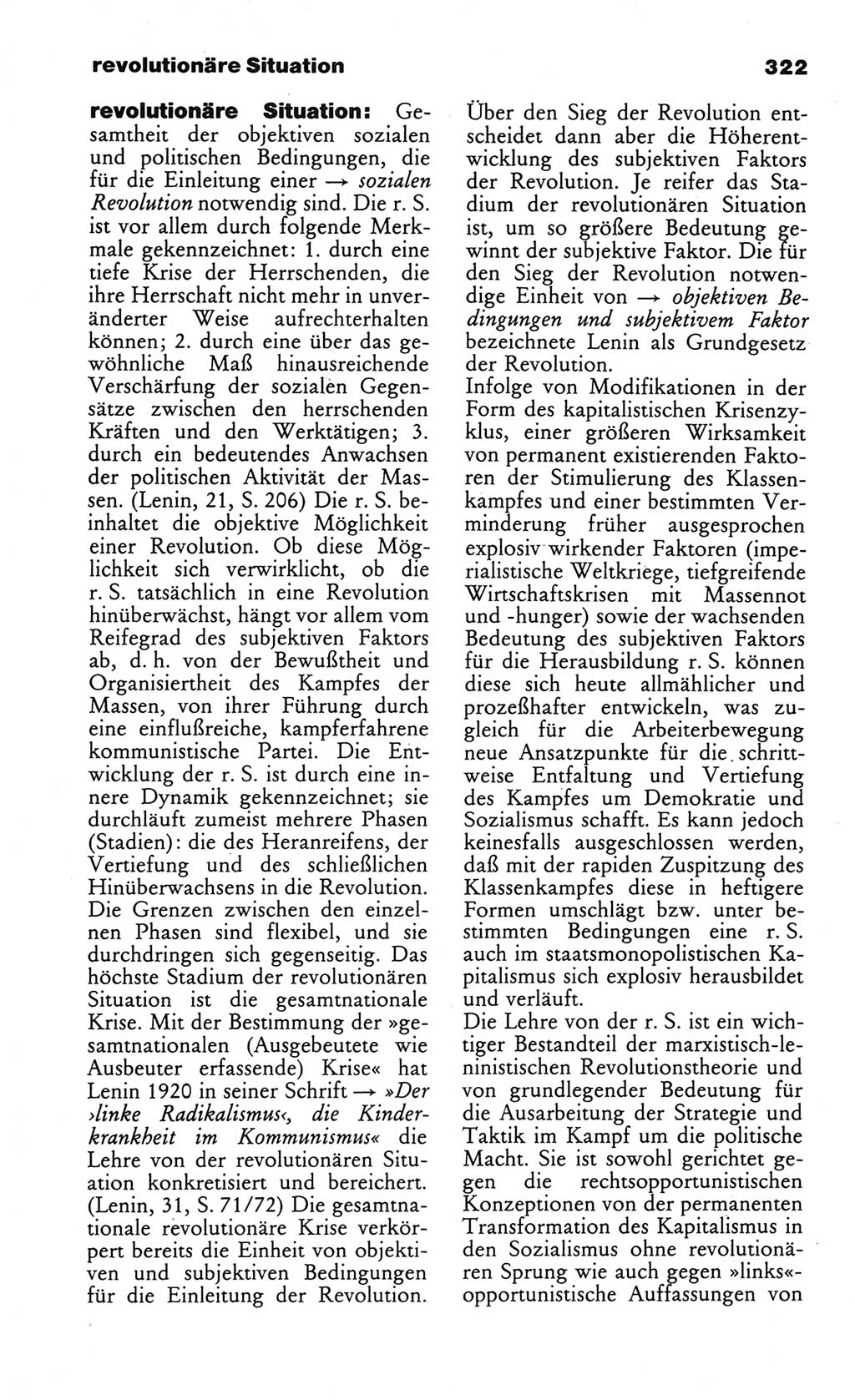 Wörterbuch des wissenschaftlichen Kommunismus [Deutsche Demokratische Republik (DDR)] 1984, Seite 322 (Wb. wiss. Komm. DDR 1984, S. 322)