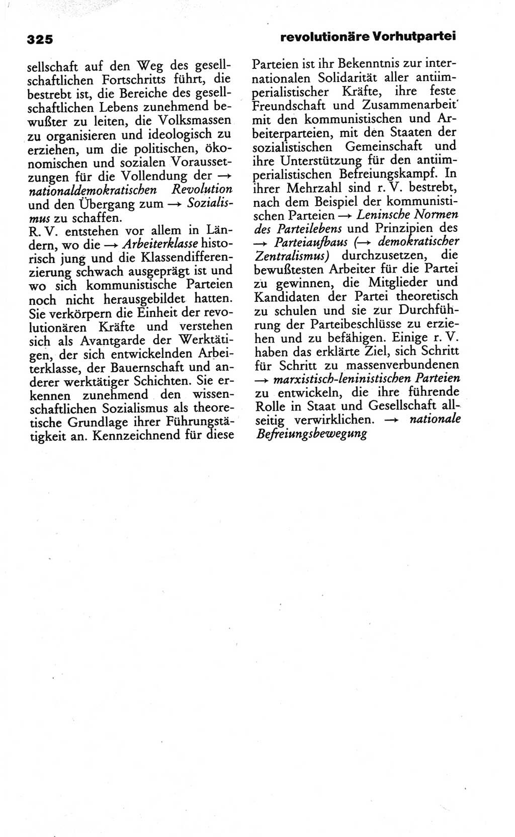 Wörterbuch des wissenschaftlichen Kommunismus [Deutsche Demokratische Republik (DDR)] 1984, Seite 325 (Wb. wiss. Komm. DDR 1984, S. 325)