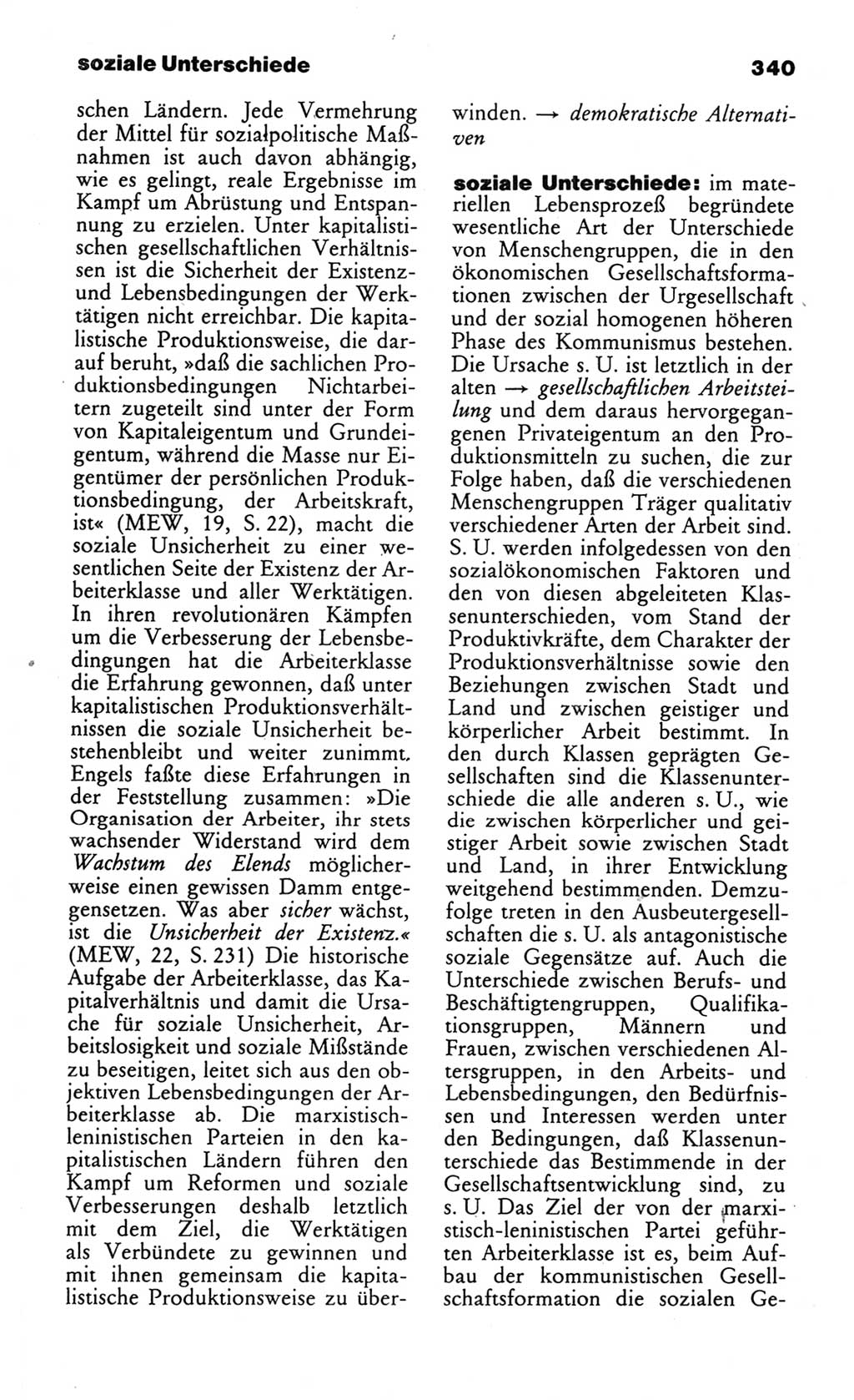 Wörterbuch des wissenschaftlichen Kommunismus [Deutsche Demokratische Republik (DDR)] 1984, Seite 340 (Wb. wiss. Komm. DDR 1984, S. 340)
