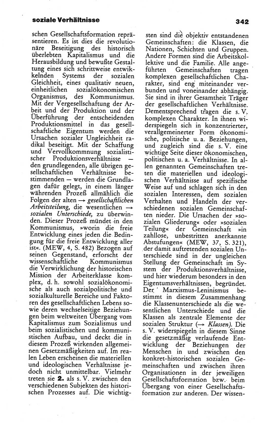 Wörterbuch des wissenschaftlichen Kommunismus [Deutsche Demokratische Republik (DDR)] 1984, Seite 342 (Wb. wiss. Komm. DDR 1984, S. 342)