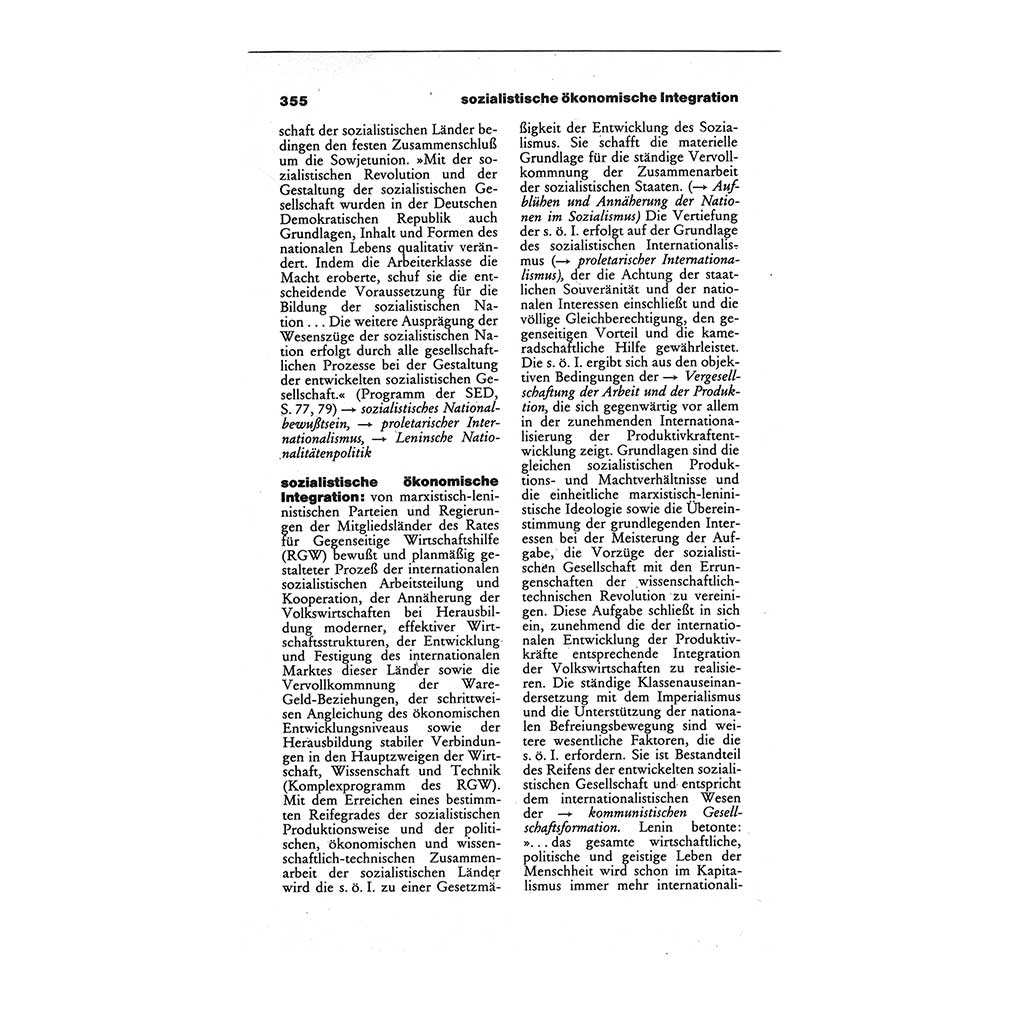 Wörterbuch des wissenschaftlichen Kommunismus [Deutsche Demokratische Republik (DDR)] 1984, Seite 355 (Wb. wiss. Komm. DDR 1984, S. 355)