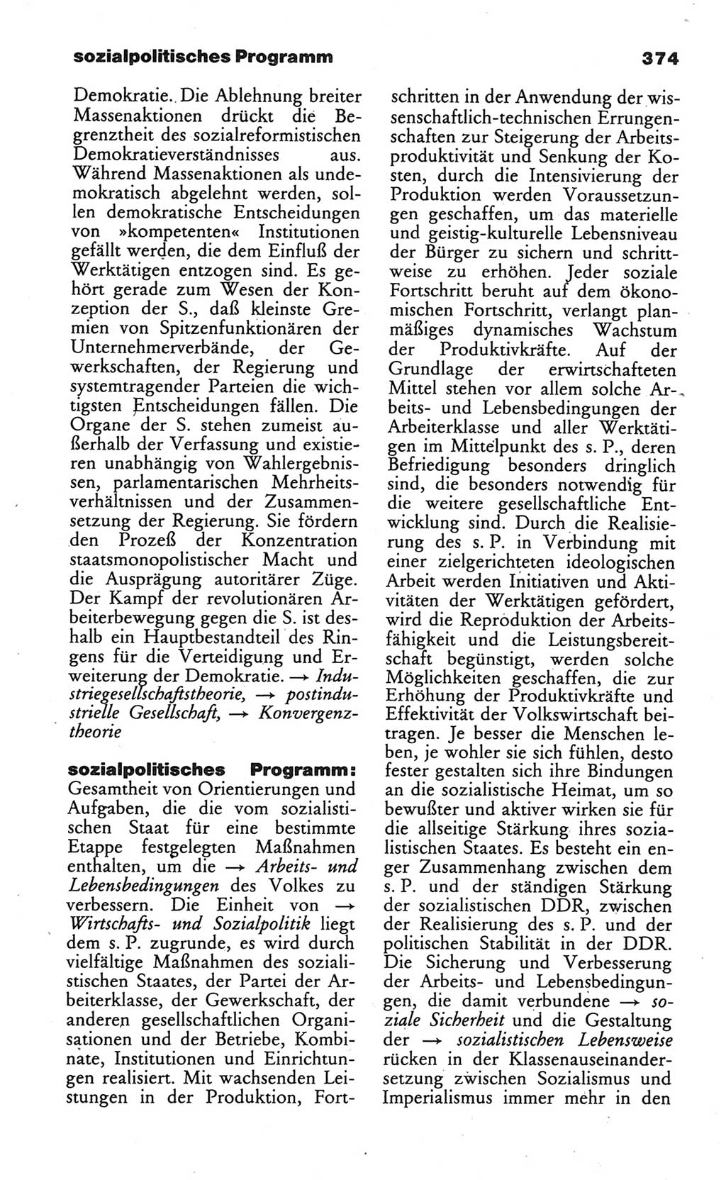 Wörterbuch des wissenschaftlichen Kommunismus [Deutsche Demokratische Republik (DDR)] 1984, Seite 374 (Wb. wiss. Komm. DDR 1984, S. 374)