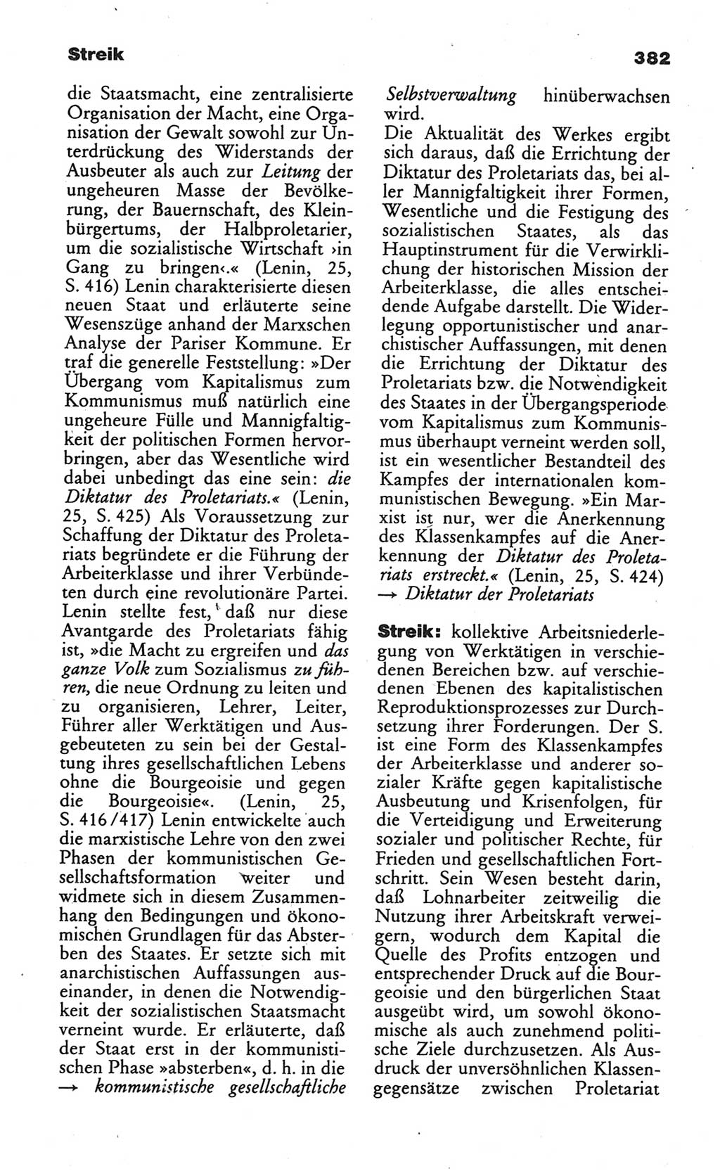 Wörterbuch des wissenschaftlichen Kommunismus [Deutsche Demokratische Republik (DDR)] 1984, Seite 382 (Wb. wiss. Komm. DDR 1984, S. 382)