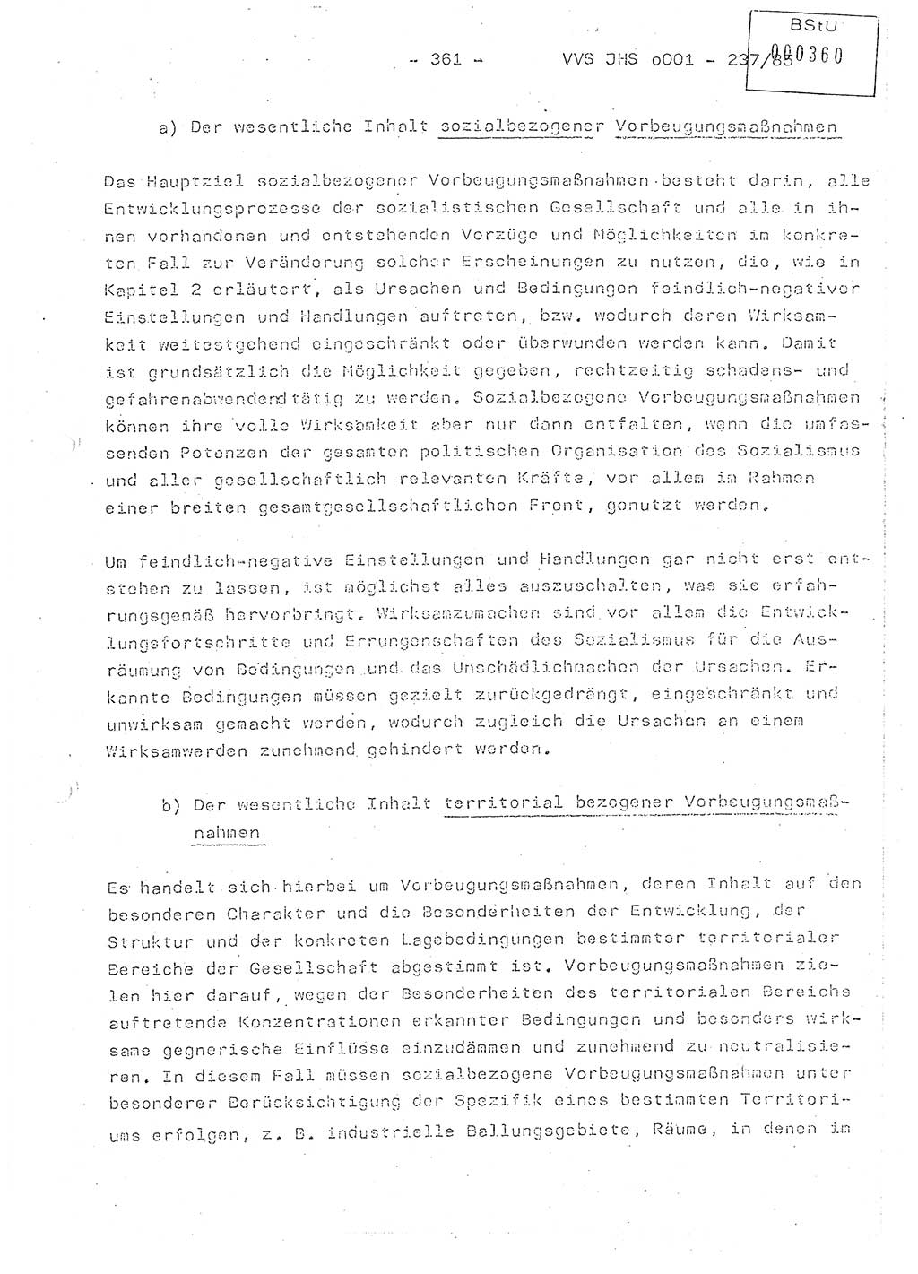 Dissertation Oberstleutnant Peter Jakulski (JHS), Oberstleutnat Christian Rudolph (HA Ⅸ), Major Horst Böttger (ZMD), Major Wolfgang Grüneberg (JHS), Major Albert Meutsch (JHS), Ministerium für Staatssicherheit (MfS) [Deutsche Demokratische Republik (DDR)], Juristische Hochschule (JHS), Vertrauliche Verschlußsache (VVS) o001-237/85, Potsdam 1985, Seite 361 (Diss. MfS DDR JHS VVS o001-237/85 1985, S. 361)