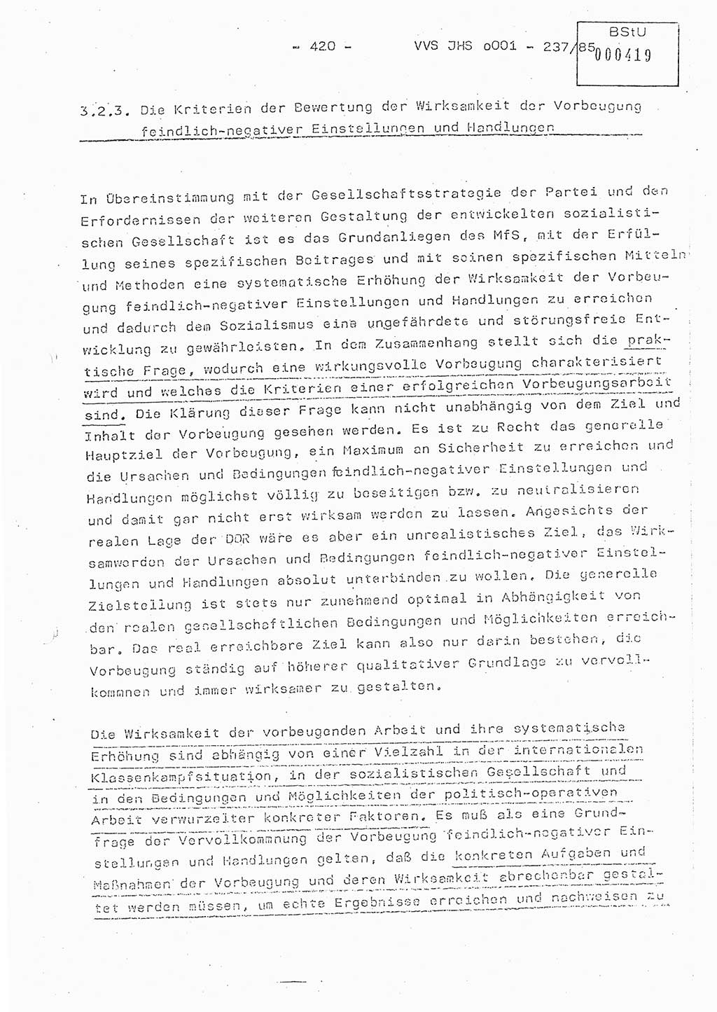 Dissertation Oberstleutnant Peter Jakulski (JHS), Oberstleutnat Christian Rudolph (HA Ⅸ), Major Horst Böttger (ZMD), Major Wolfgang Grüneberg (JHS), Major Albert Meutsch (JHS), Ministerium für Staatssicherheit (MfS) [Deutsche Demokratische Republik (DDR)], Juristische Hochschule (JHS), Vertrauliche Verschlußsache (VVS) o001-237/85, Potsdam 1985, Seite 420 (Diss. MfS DDR JHS VVS o001-237/85 1985, S. 420)