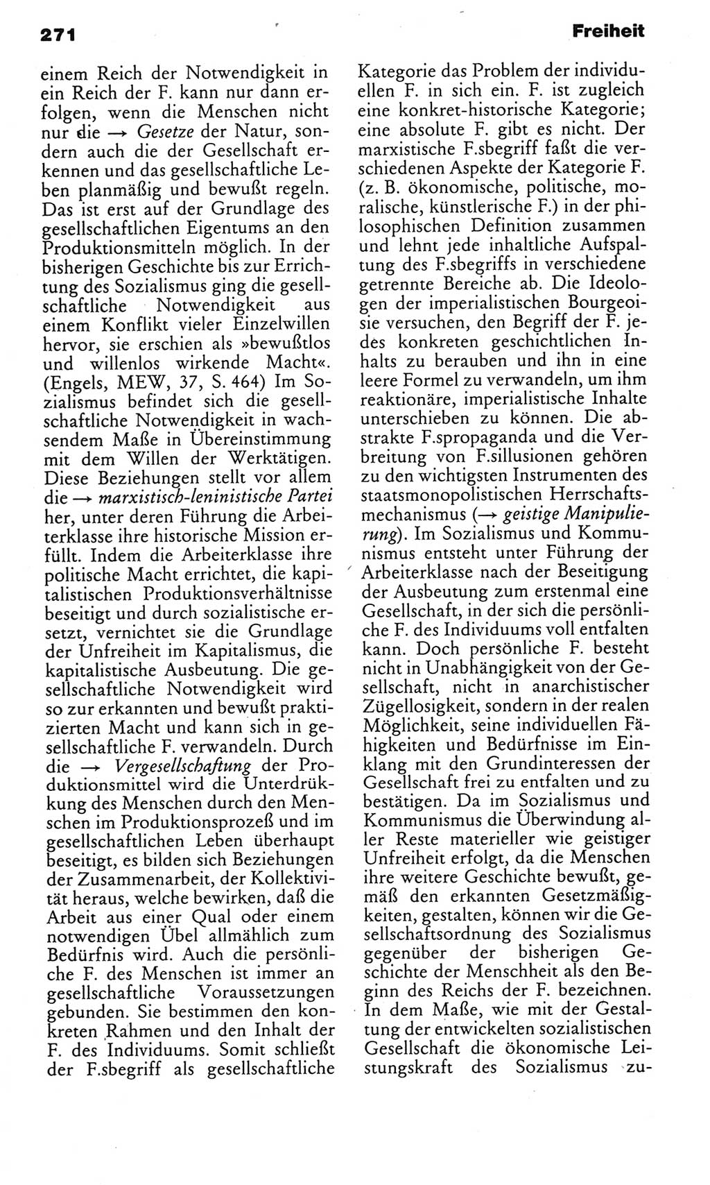 Kleines politisches Wörterbuch [Deutsche Demokratische Republik (DDR)] 1985, Seite 271 (Kl. pol. Wb. DDR 1985, S. 271)