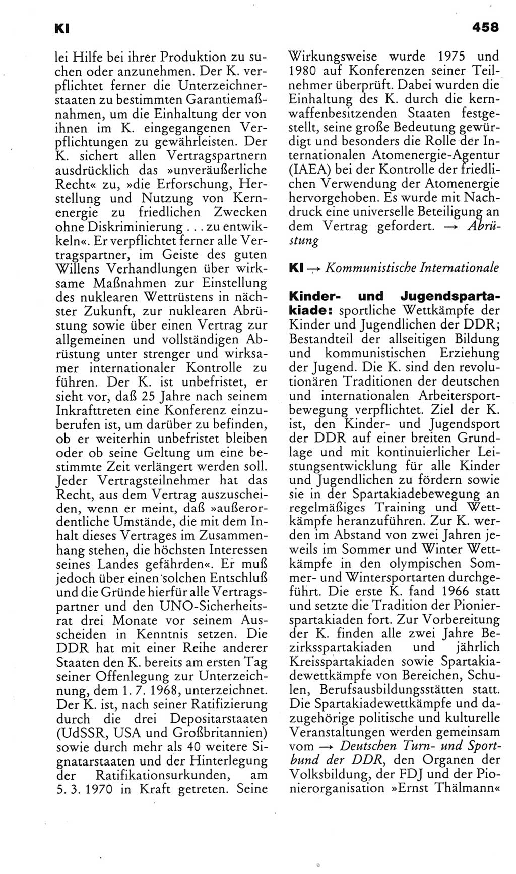 Kleines politisches Wörterbuch [Deutsche Demokratische Republik (DDR)] 1985, Seite 458 (Kl. pol. Wb. DDR 1985, S. 458)