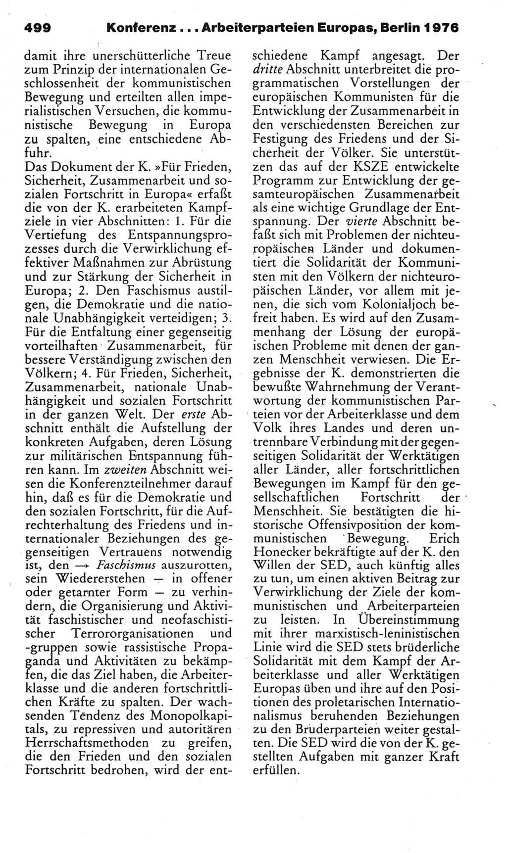 Kleines politisches Wörterbuch [Deutsche Demokratische Republik (DDR)] 1985, Seite 499 (Kl. pol. Wb. DDR 1985, S. 499)