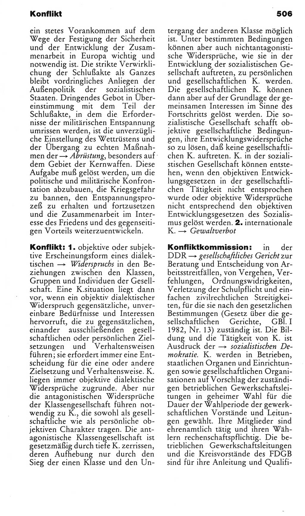 Kleines politisches Wörterbuch [Deutsche Demokratische Republik (DDR)] 1985, Seite 506 (Kl. pol. Wb. DDR 1985, S. 506)