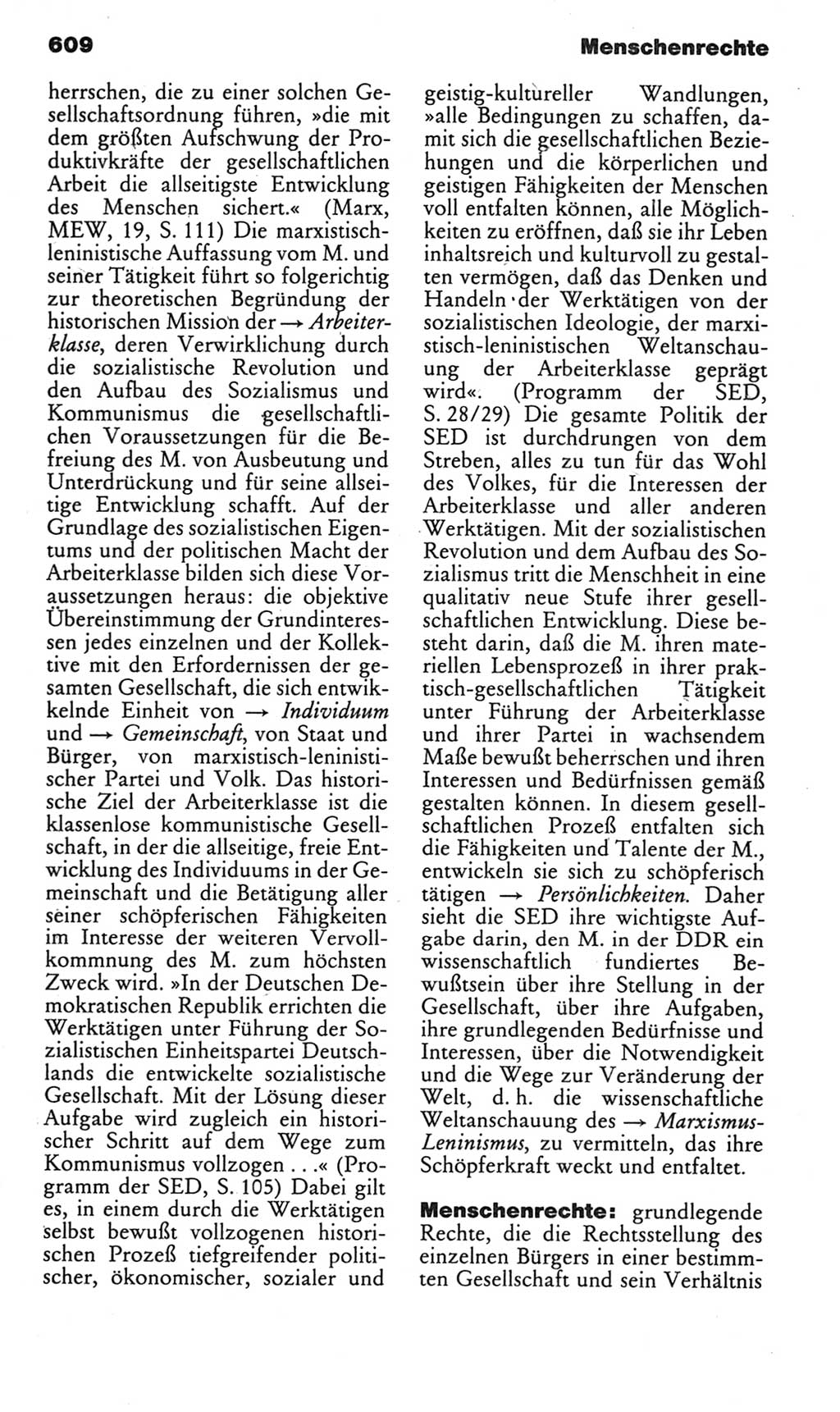 Kleines politisches Wörterbuch [Deutsche Demokratische Republik (DDR)] 1985, Seite 609 (Kl. pol. Wb. DDR 1985, S. 609)