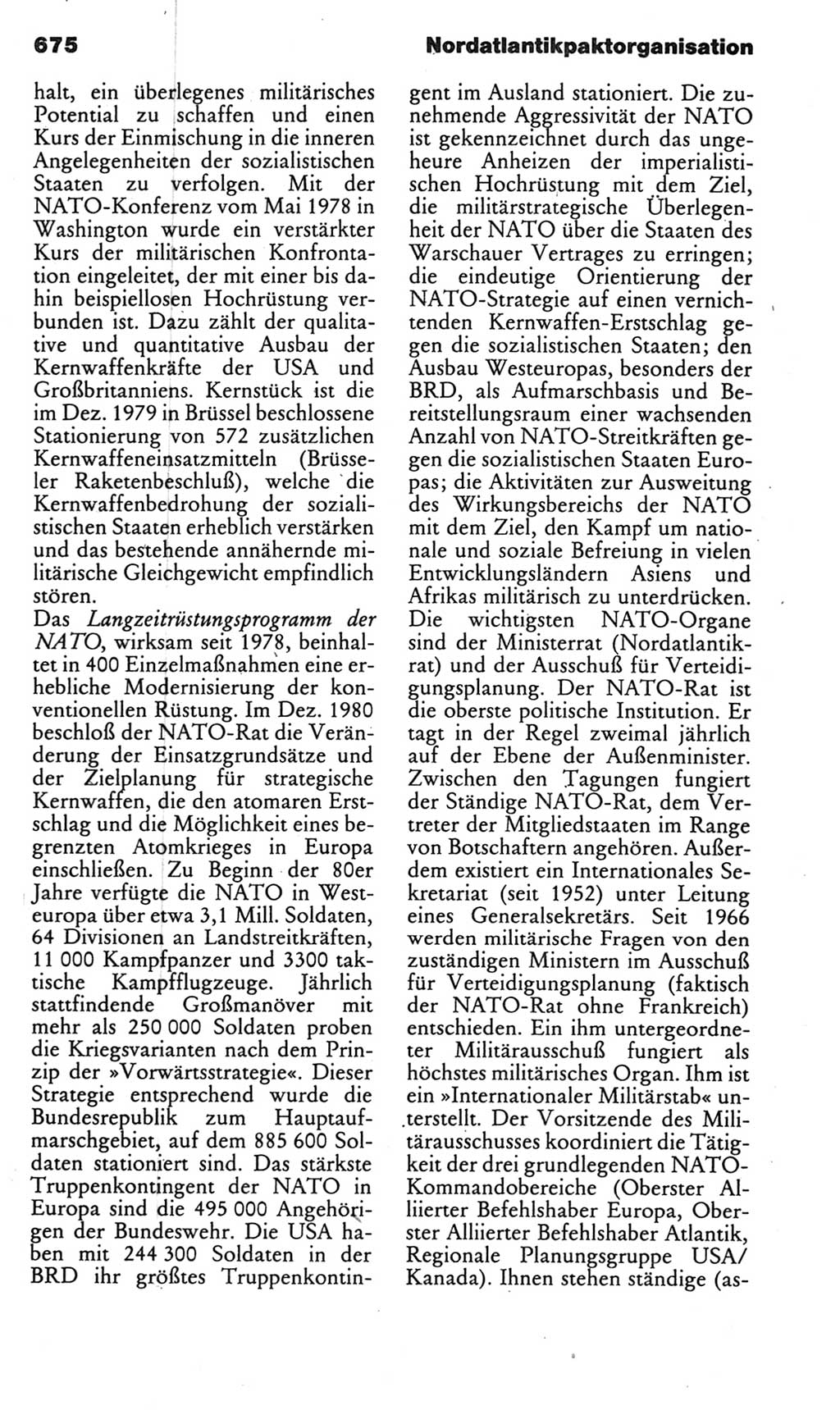 Kleines politisches Wörterbuch [Deutsche Demokratische Republik (DDR)] 1985, Seite 675 (Kl. pol. Wb. DDR 1985, S. 675)