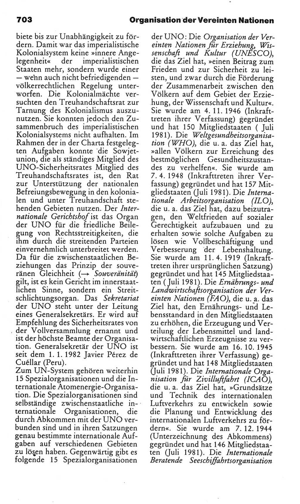 Kleines politisches Wörterbuch [Deutsche Demokratische Republik (DDR)] 1985, Seite 703 (Kl. pol. Wb. DDR 1985, S. 703)