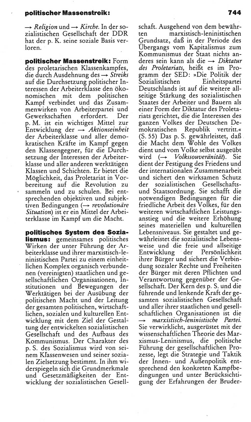 Kleines politisches Wörterbuch [Deutsche Demokratische Republik (DDR)] 1985, Seite 744 (Kl. pol. Wb. DDR 1985, S. 744)