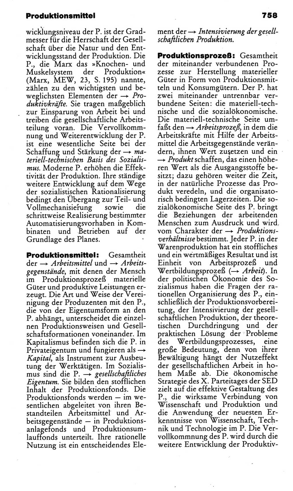 Kleines politisches Wörterbuch [Deutsche Demokratische Republik (DDR)] 1985, Seite 758 (Kl. pol. Wb. DDR 1985, S. 758)