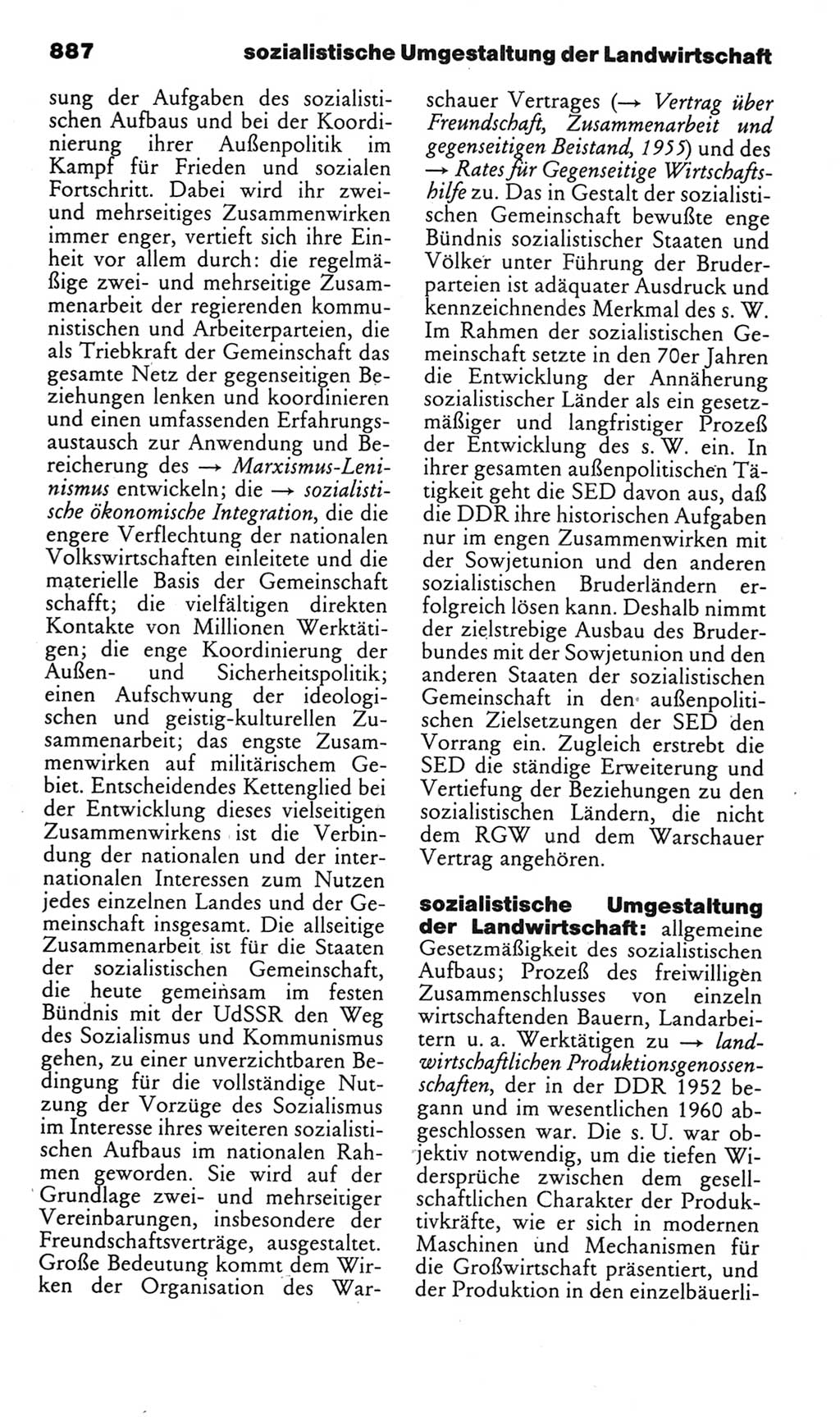 Kleines politisches Wörterbuch [Deutsche Demokratische Republik (DDR)] 1985, Seite 887 (Kl. pol. Wb. DDR 1985, S. 887)