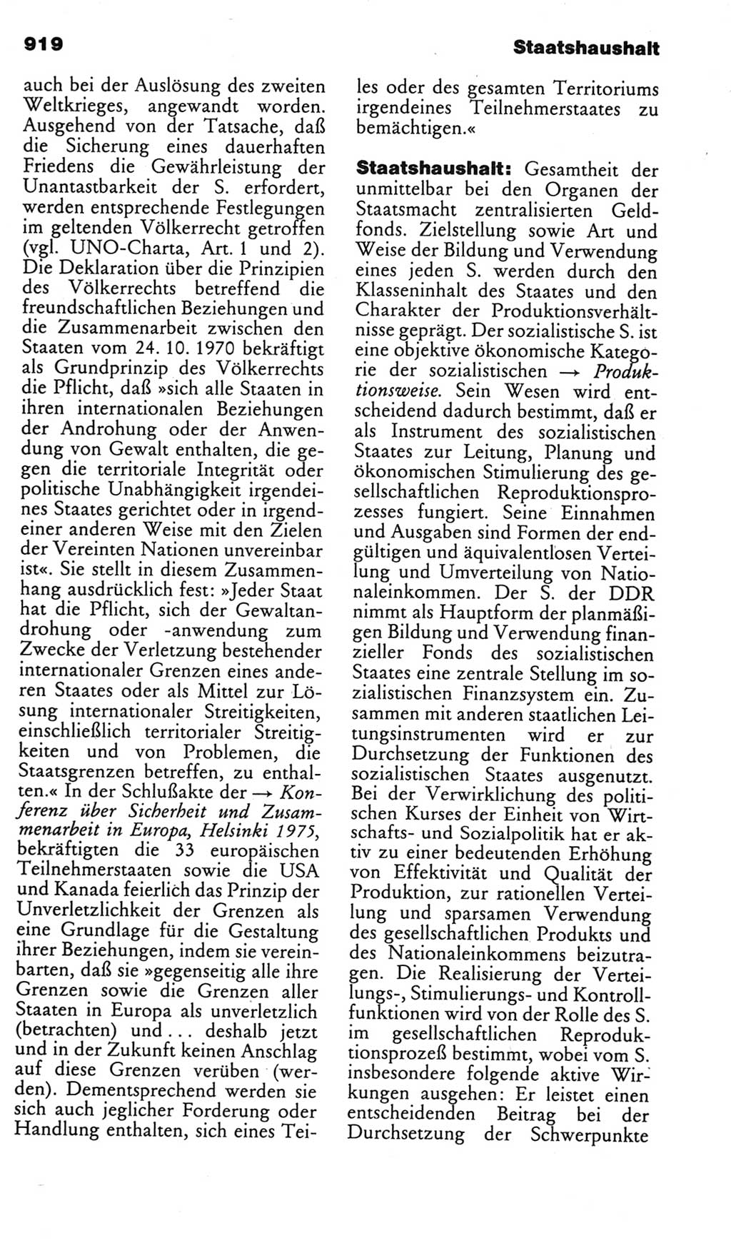 Kleines politisches Wörterbuch [Deutsche Demokratische Republik (DDR)] 1985, Seite 919 (Kl. pol. Wb. DDR 1985, S. 919)