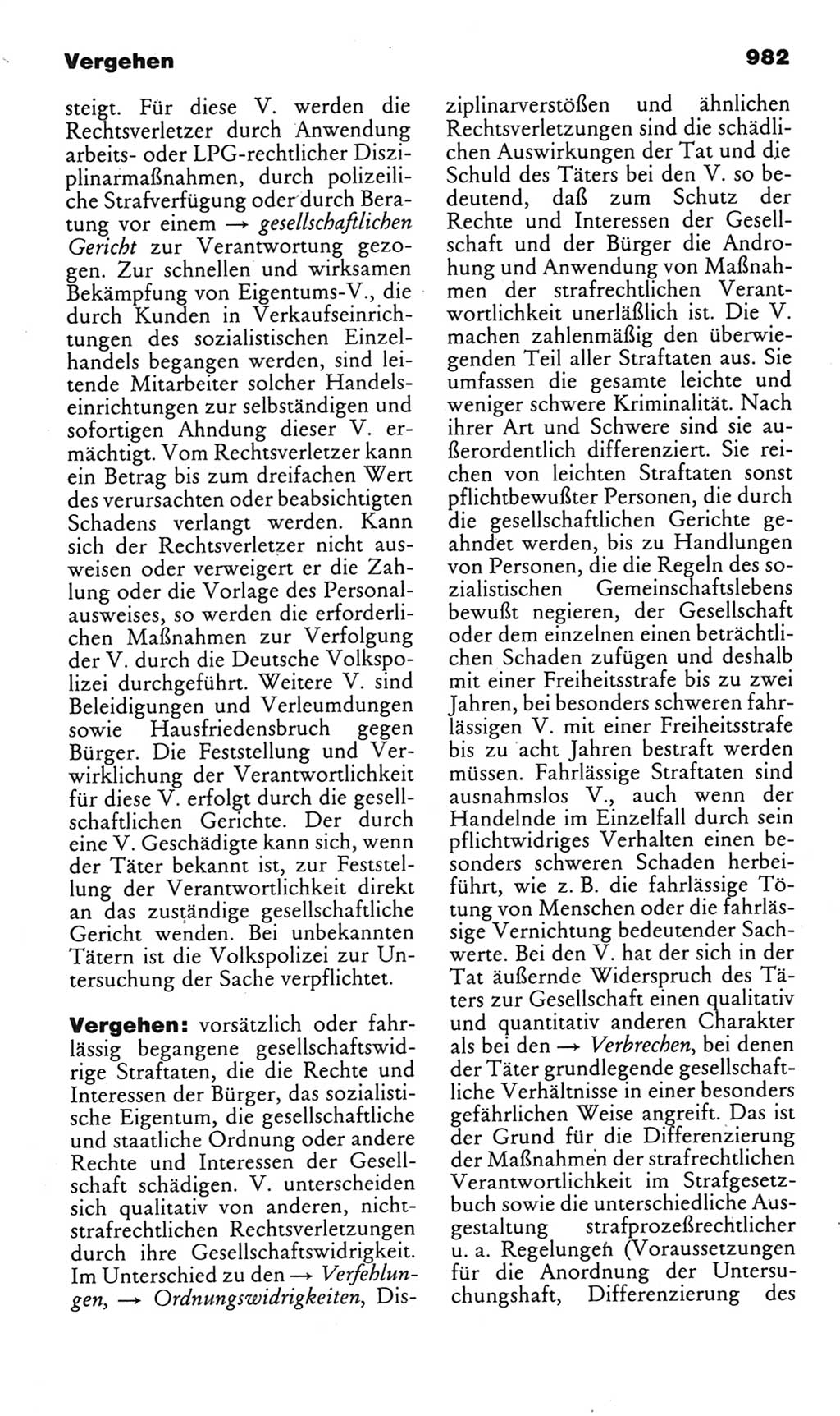 Kleines politisches Wörterbuch [Deutsche Demokratische Republik (DDR)] 1985, Seite 982 (Kl. pol. Wb. DDR 1985, S. 982)