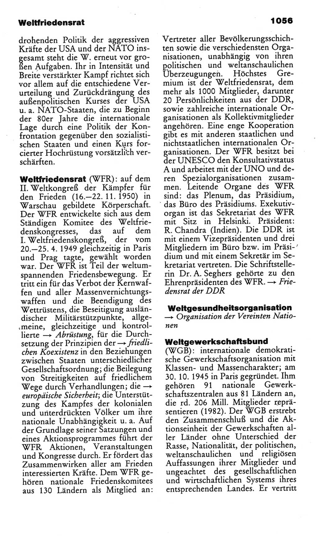Kleines politisches Wörterbuch [Deutsche Demokratische Republik (DDR)] 1985, Seite 1056 (Kl. pol. Wb. DDR 1985, S. 1056)