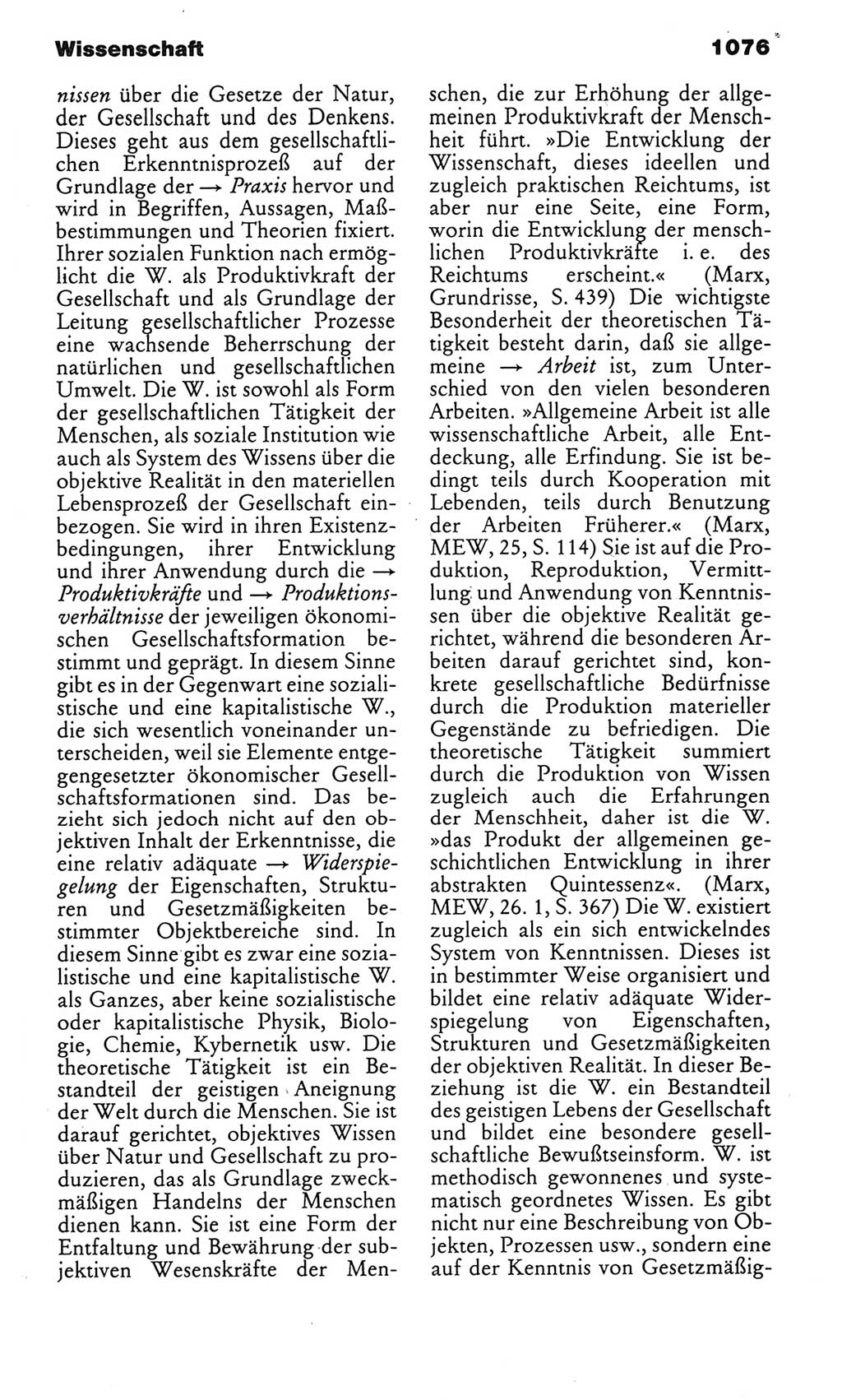Kleines politisches Wörterbuch [Deutsche Demokratische Republik (DDR)] 1985, Seite 1076 (Kl. pol. Wb. DDR 1985, S. 1076)