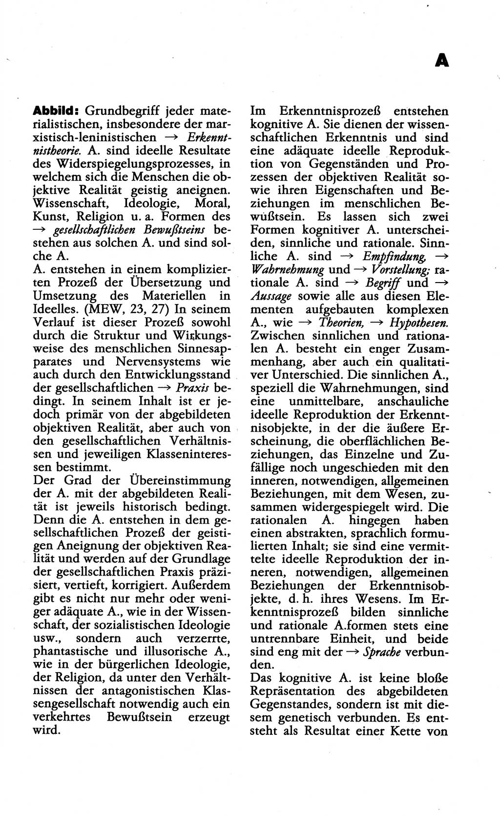 Wörterbuch der marxistisch-leninistischen Philosophie [Deutsche Demokratische Republik (DDR)] 1985, Seite 11 (Wb. ML Phil. DDR 1985, S. 11)