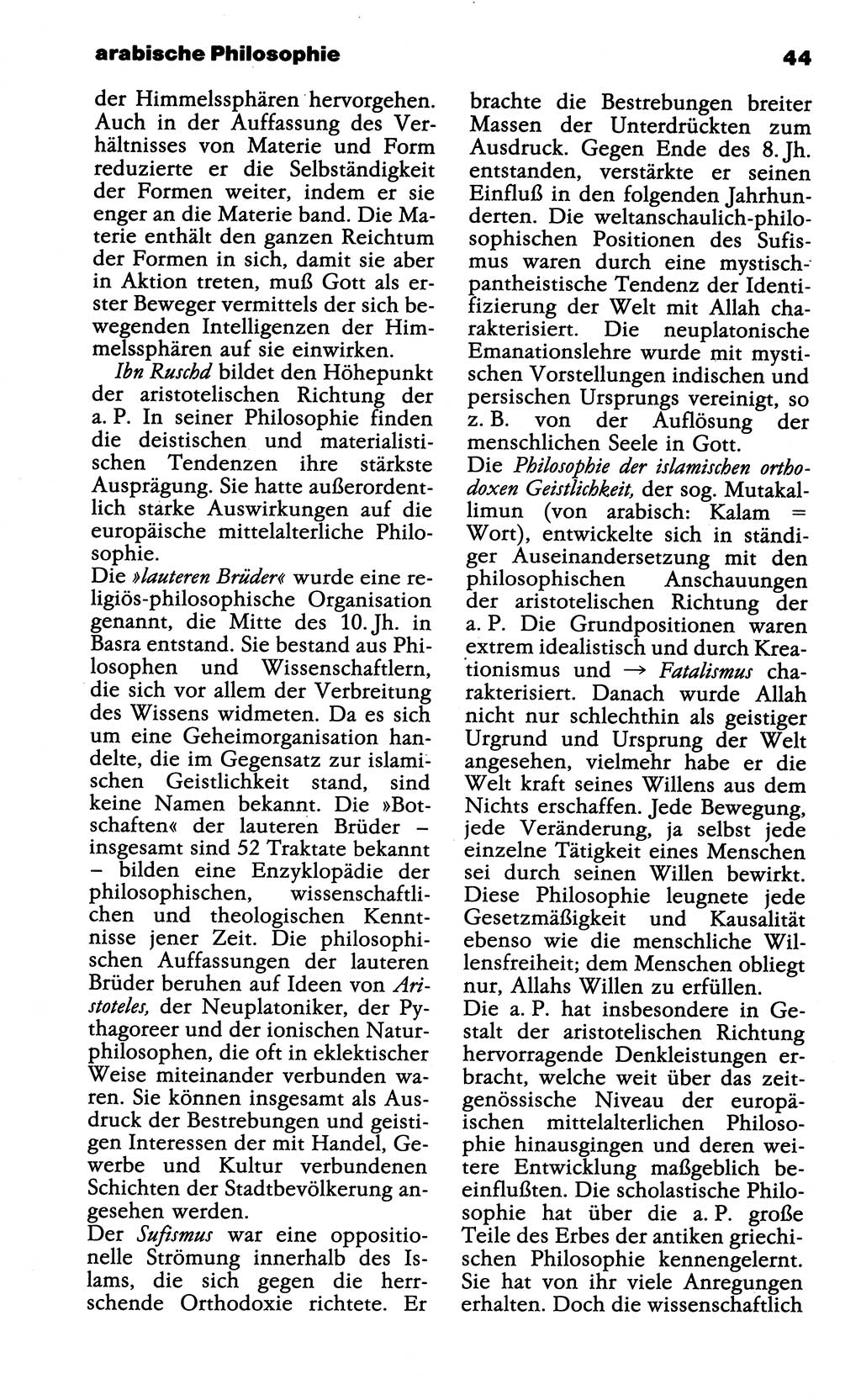 Wörterbuch der marxistisch-leninistischen Philosophie [Deutsche Demokratische Republik (DDR)] 1985, Seite 44 (Wb. ML Phil. DDR 1985, S. 44)