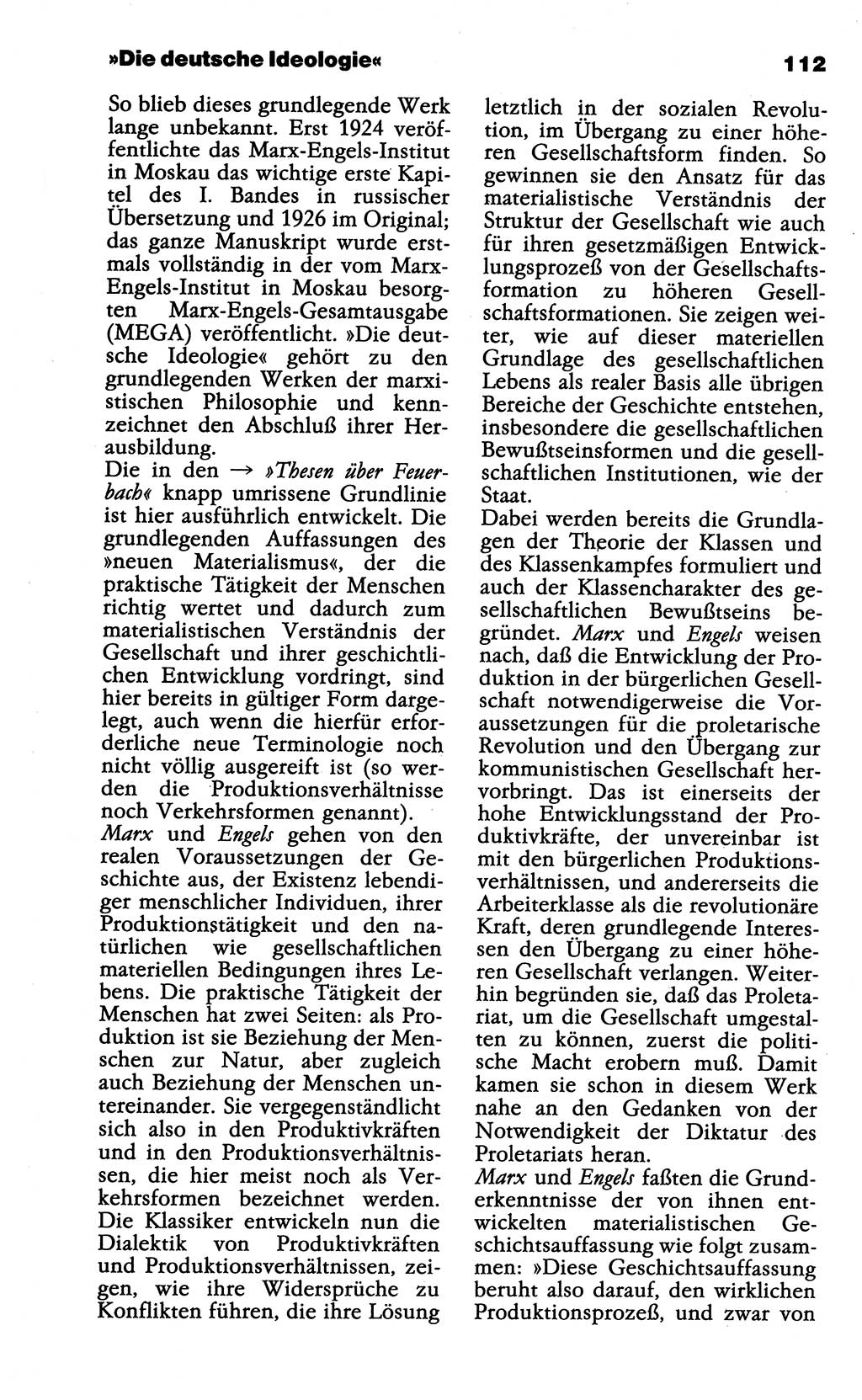 Wörterbuch der marxistisch-leninistischen Philosophie [Deutsche Demokratische Republik (DDR)] 1985, Seite 112 (Wb. ML Phil. DDR 1985, S. 112)
