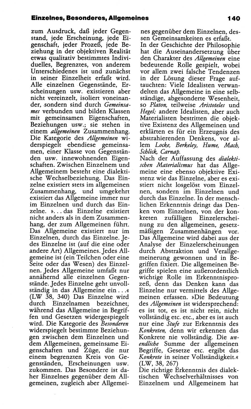 Wörterbuch der marxistisch-leninistischen Philosophie [Deutsche Demokratische Republik (DDR)] 1985, Seite 140 (Wb. ML Phil. DDR 1985, S. 140)