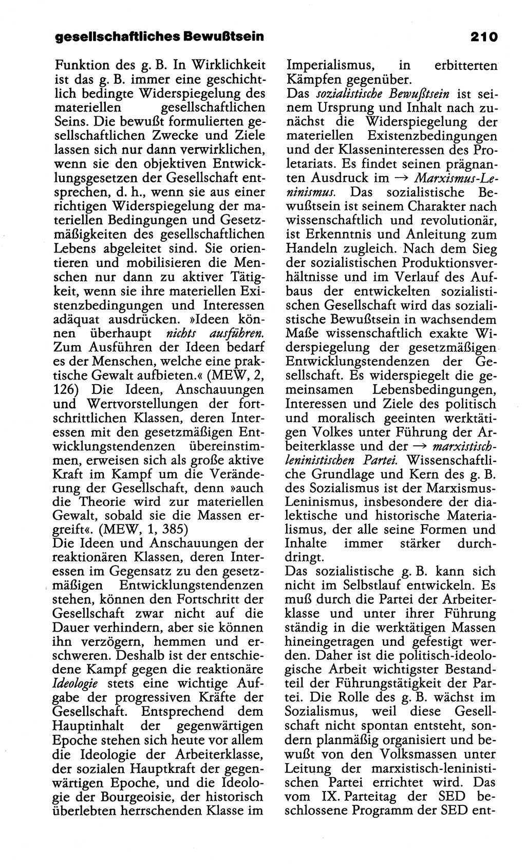 Wörterbuch der marxistisch-leninistischen Philosophie [Deutsche Demokratische Republik (DDR)] 1985, Seite 210 (Wb. ML Phil. DDR 1985, S. 210)